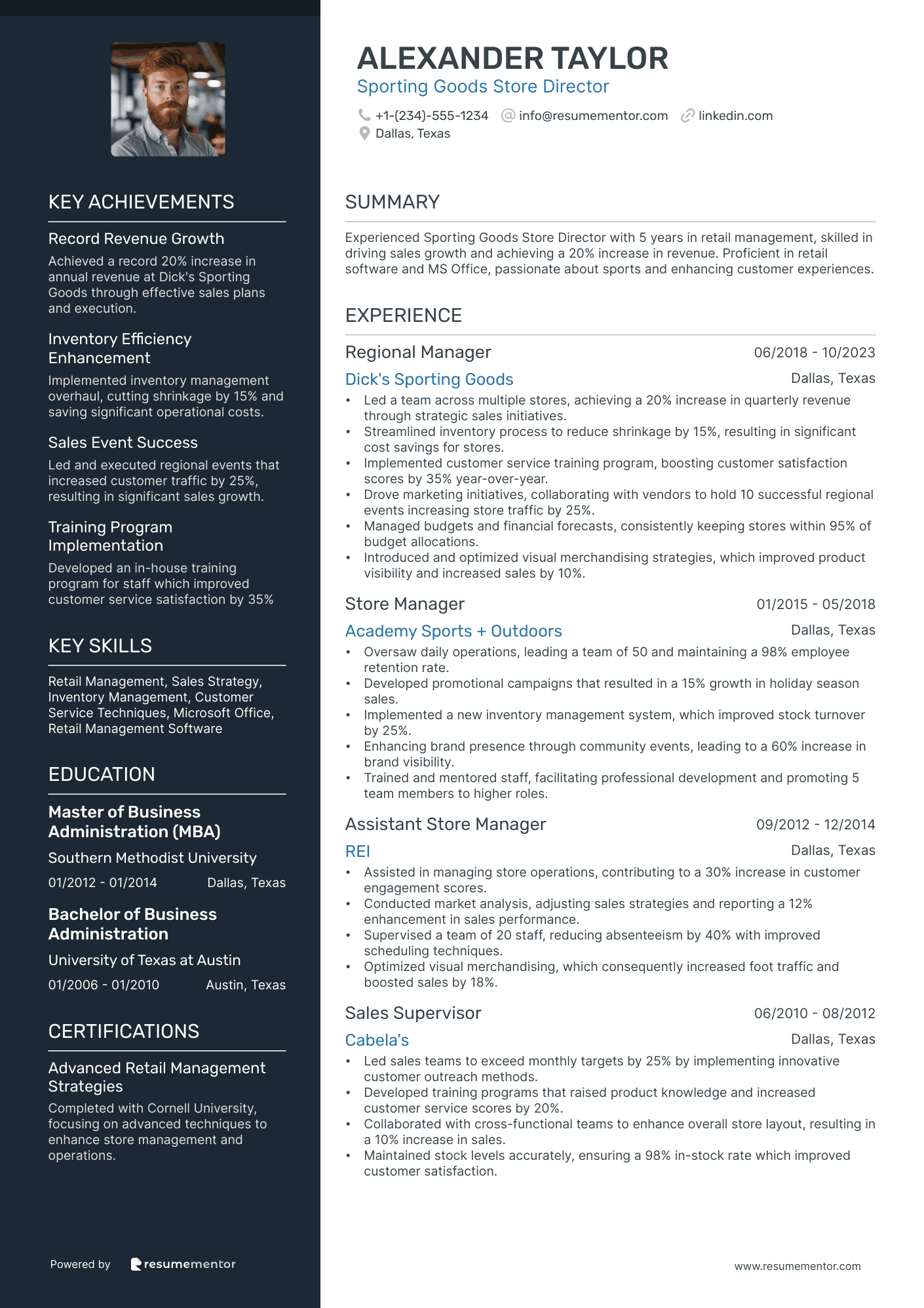 Sporting Goods Store Director