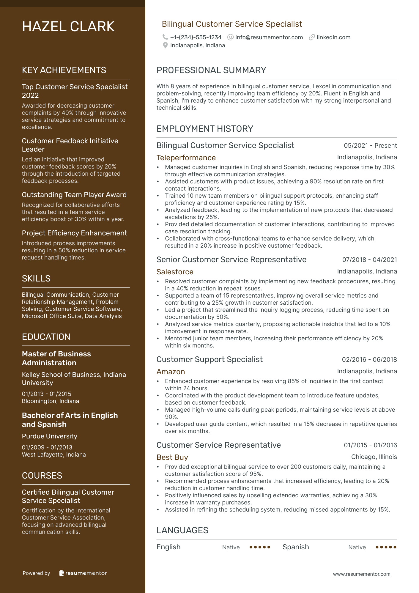Bilingual Customer Service Specialist