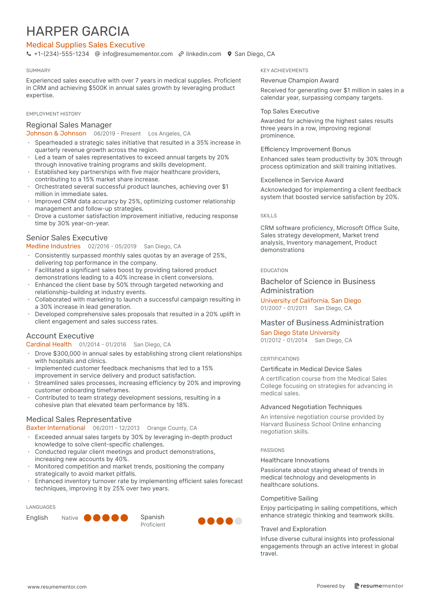 Medical Supplies Sales Executive