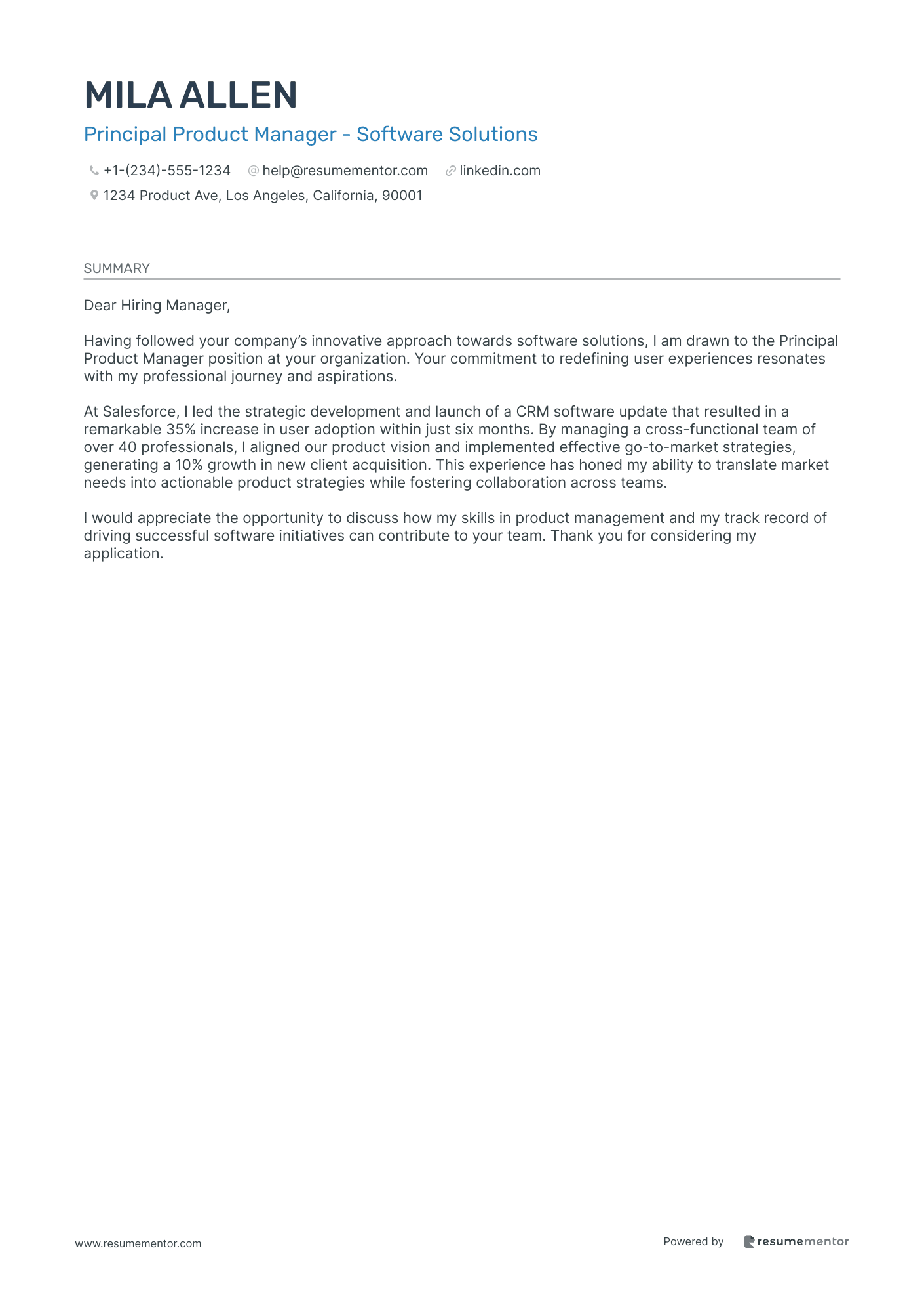 Principal Product Manager   Software Solutions
