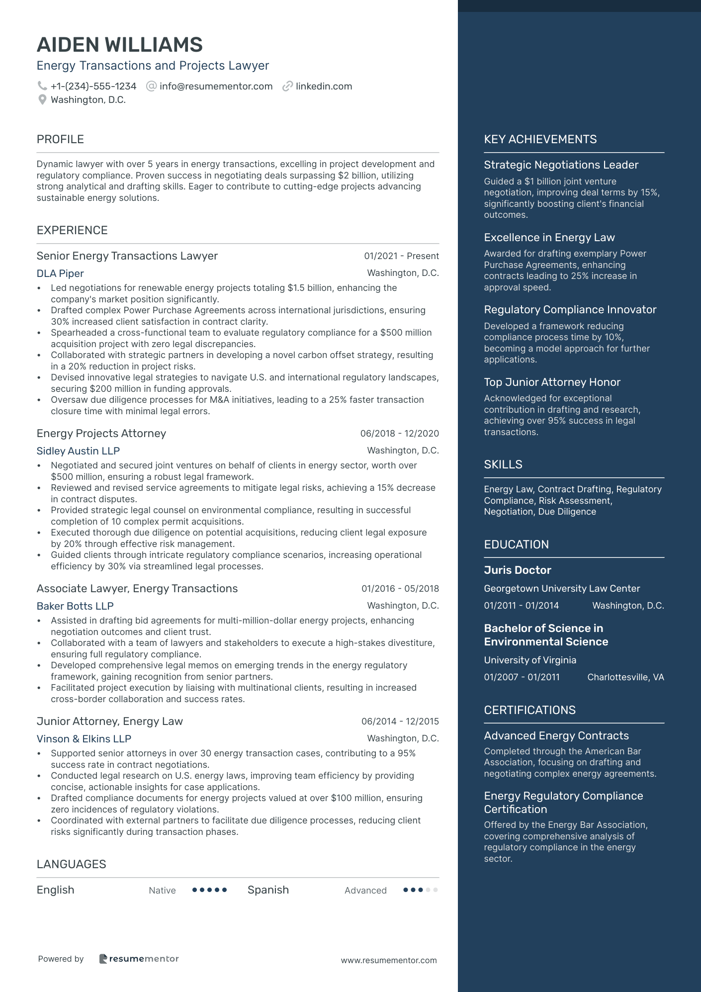 Energy Transactions and Projects Lawyer