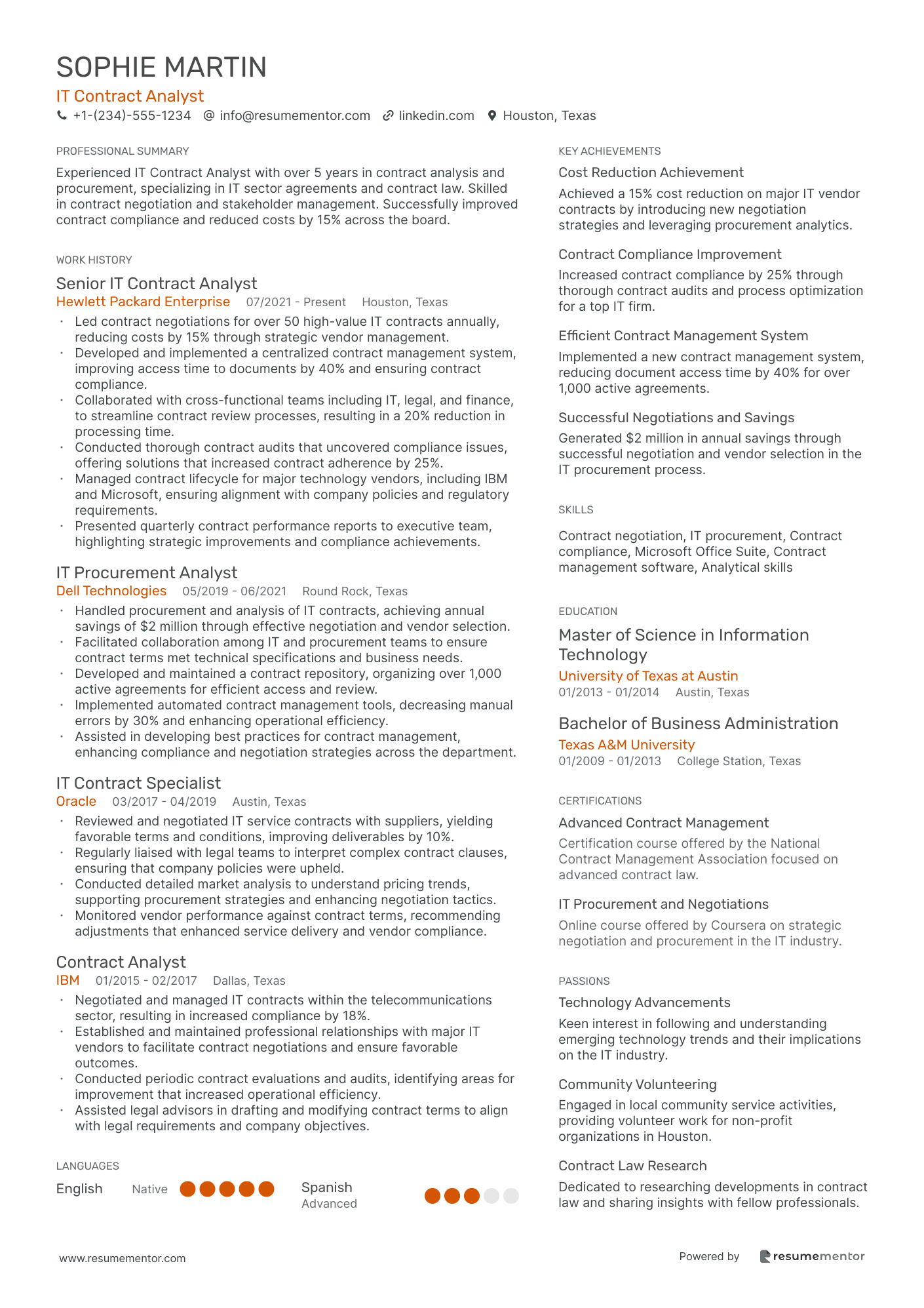IT Contract Analyst