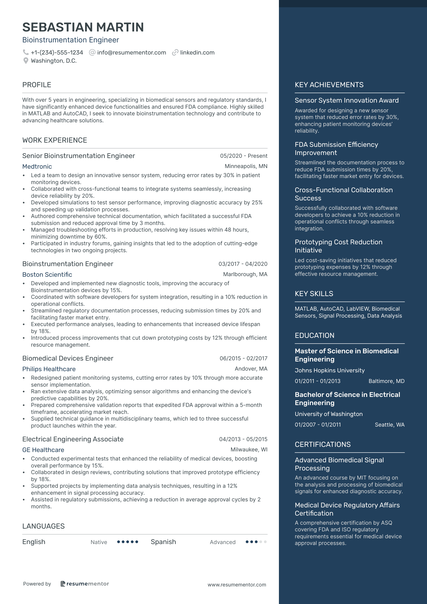 Bioinstrumentation Engineer