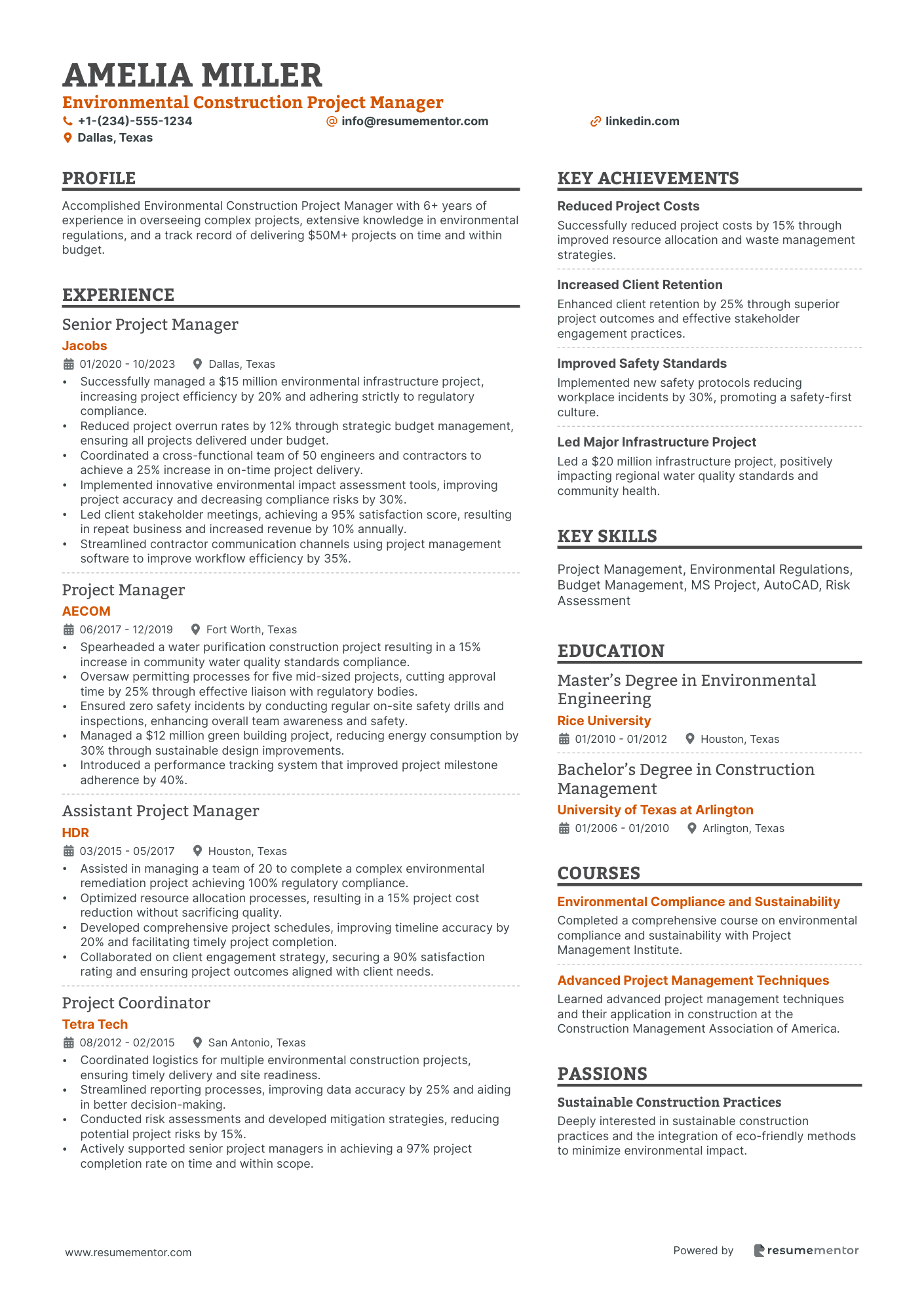 Environmental Construction Project Manager