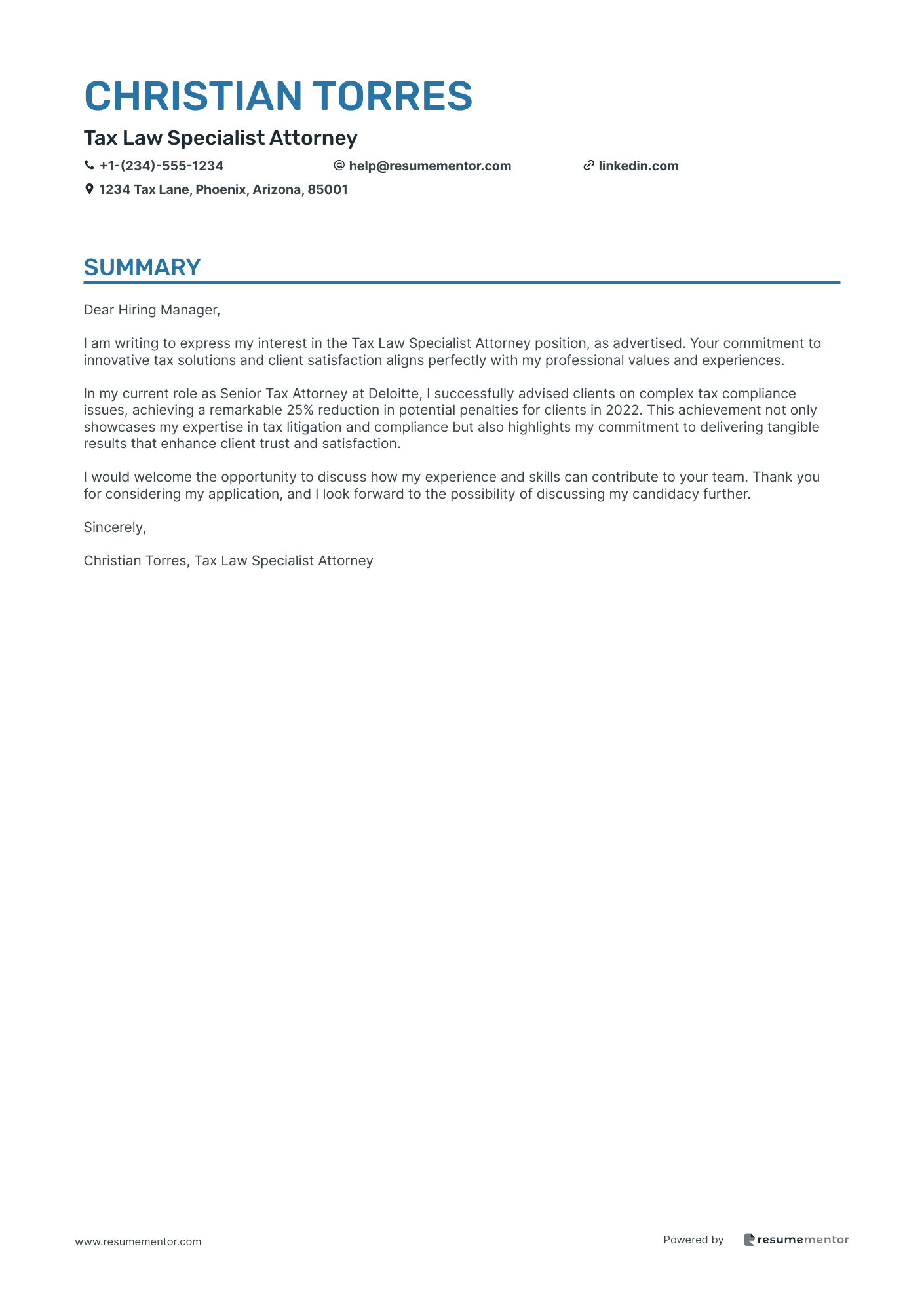 Tax Law Specialist Attorney