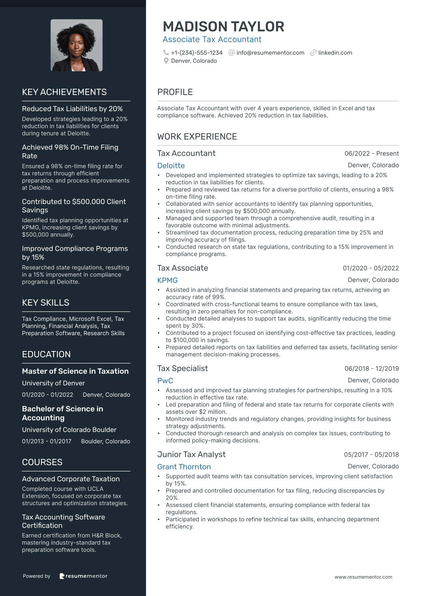 Associate Tax Accountant