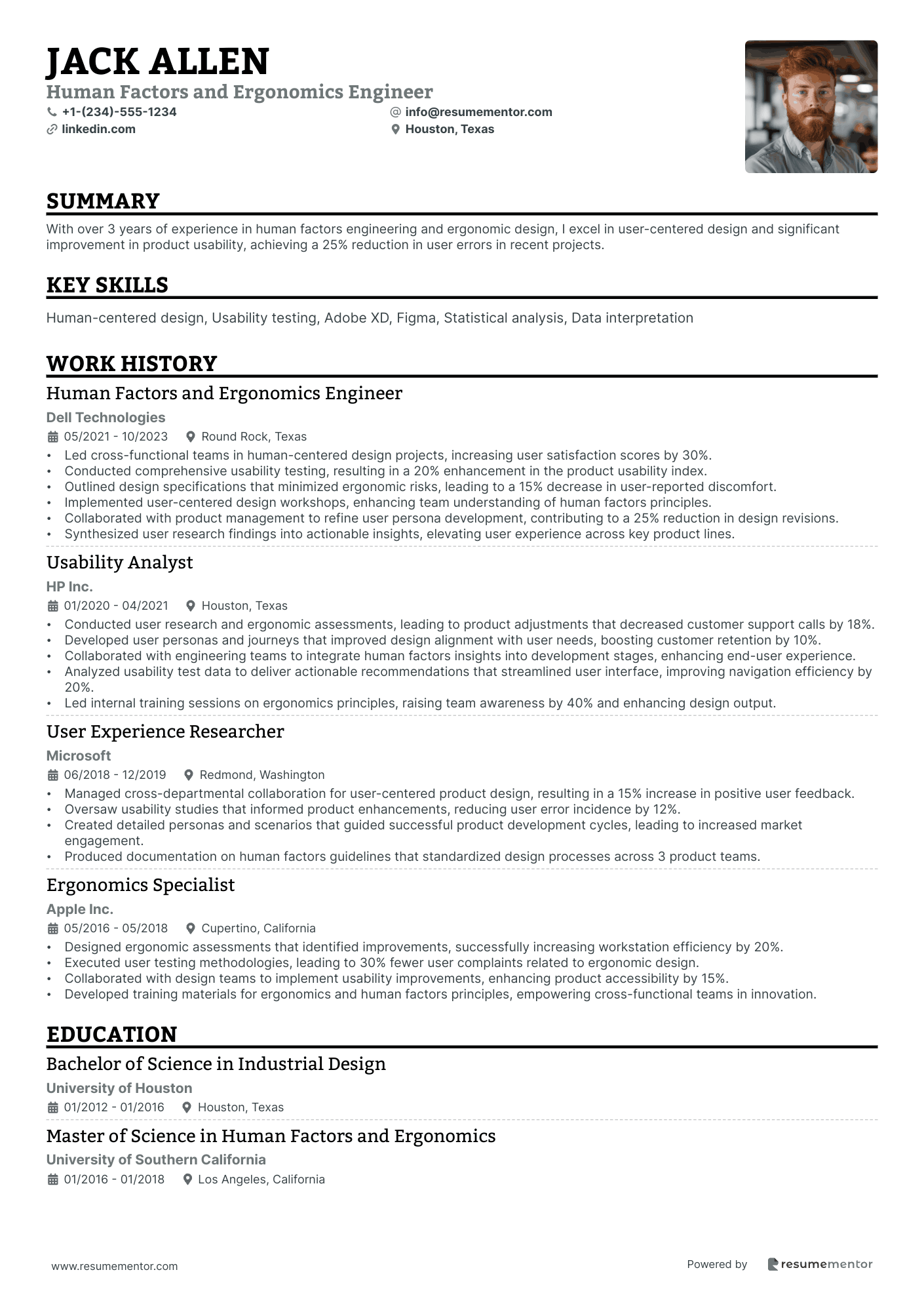 Human Factors and Ergonomics Engineer