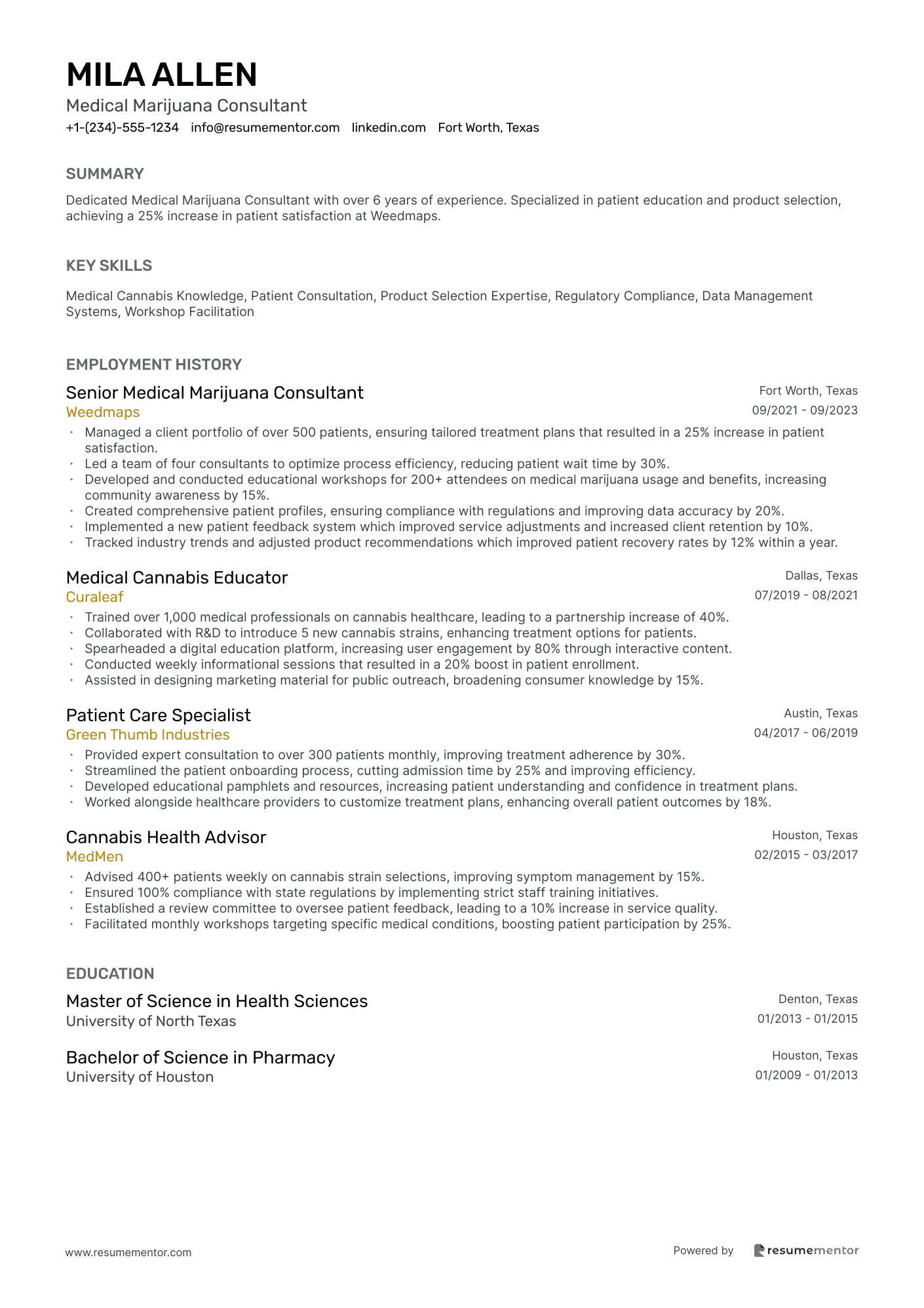 Medical Marijuana Consultant