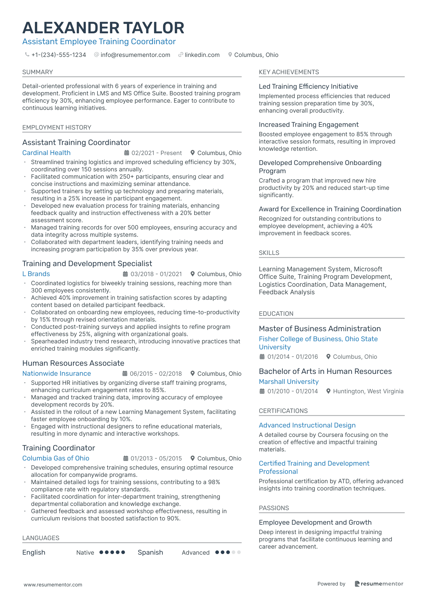 Assistant Employee Training Coordinator