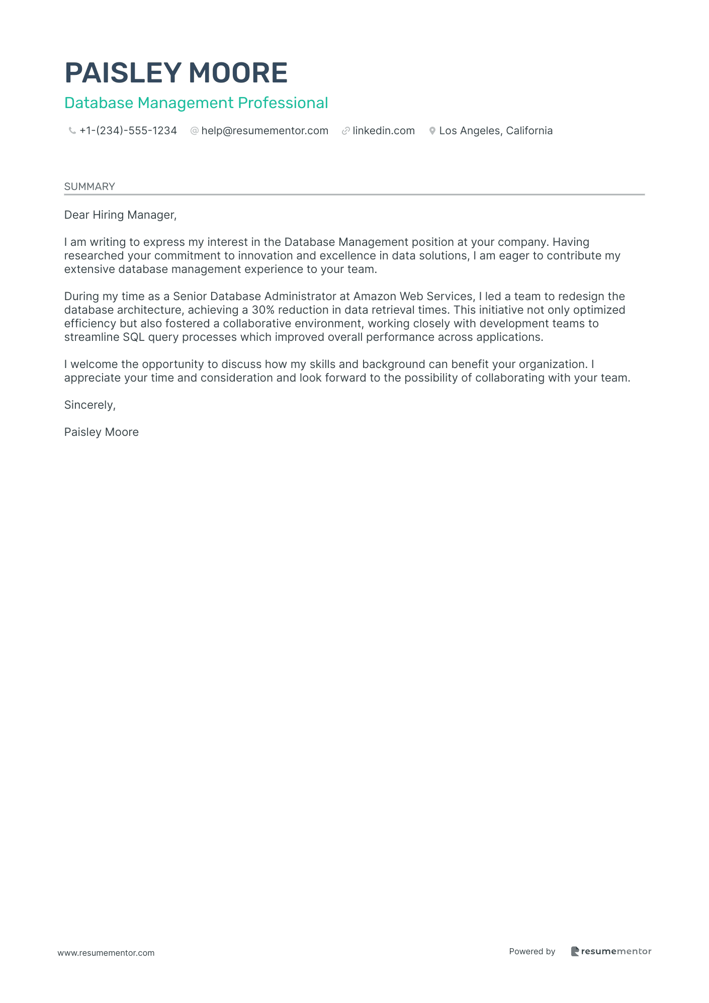 Database Management Professional