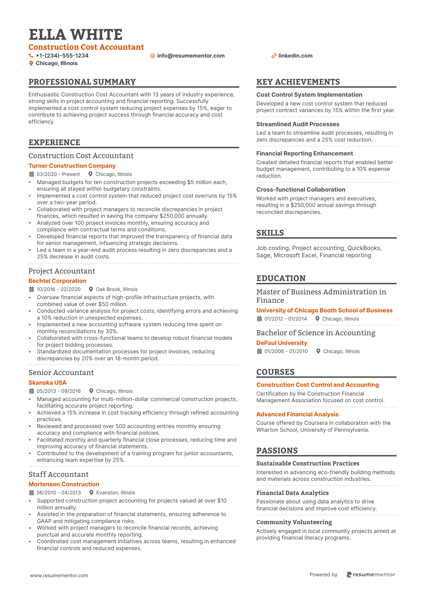 Construction Cost Accountant