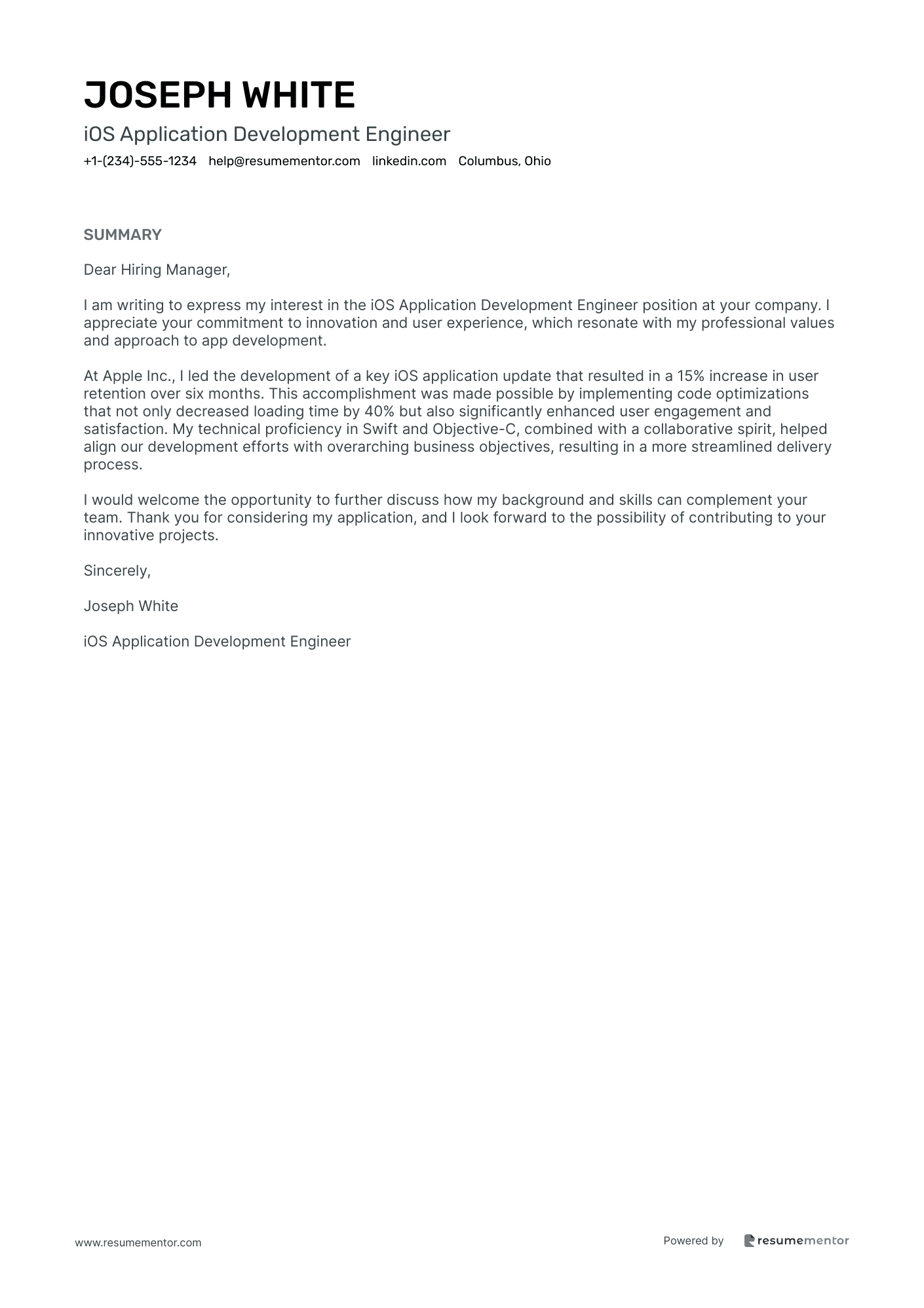 iOS Application Development Engineer