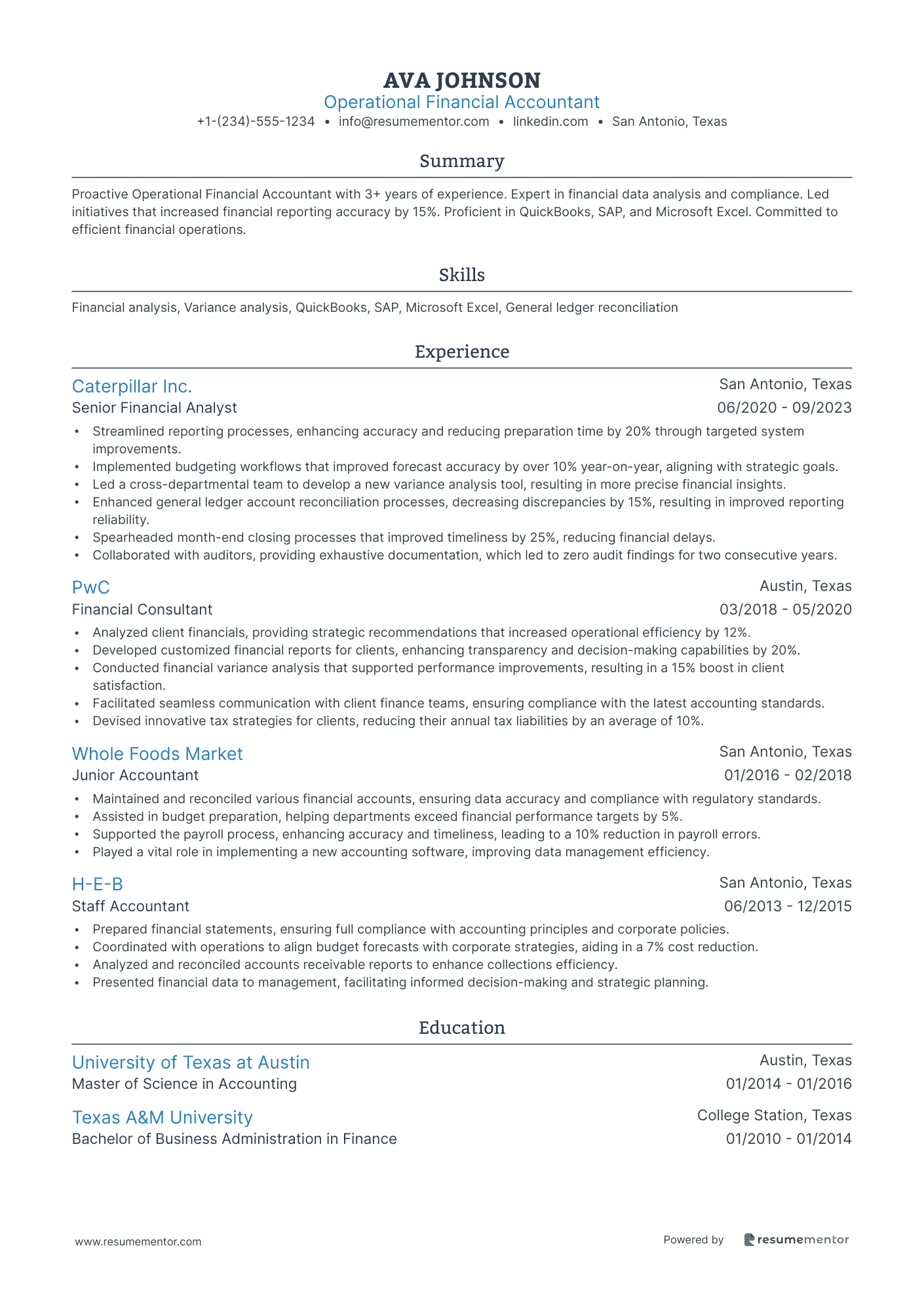 Operational Financial Accountant