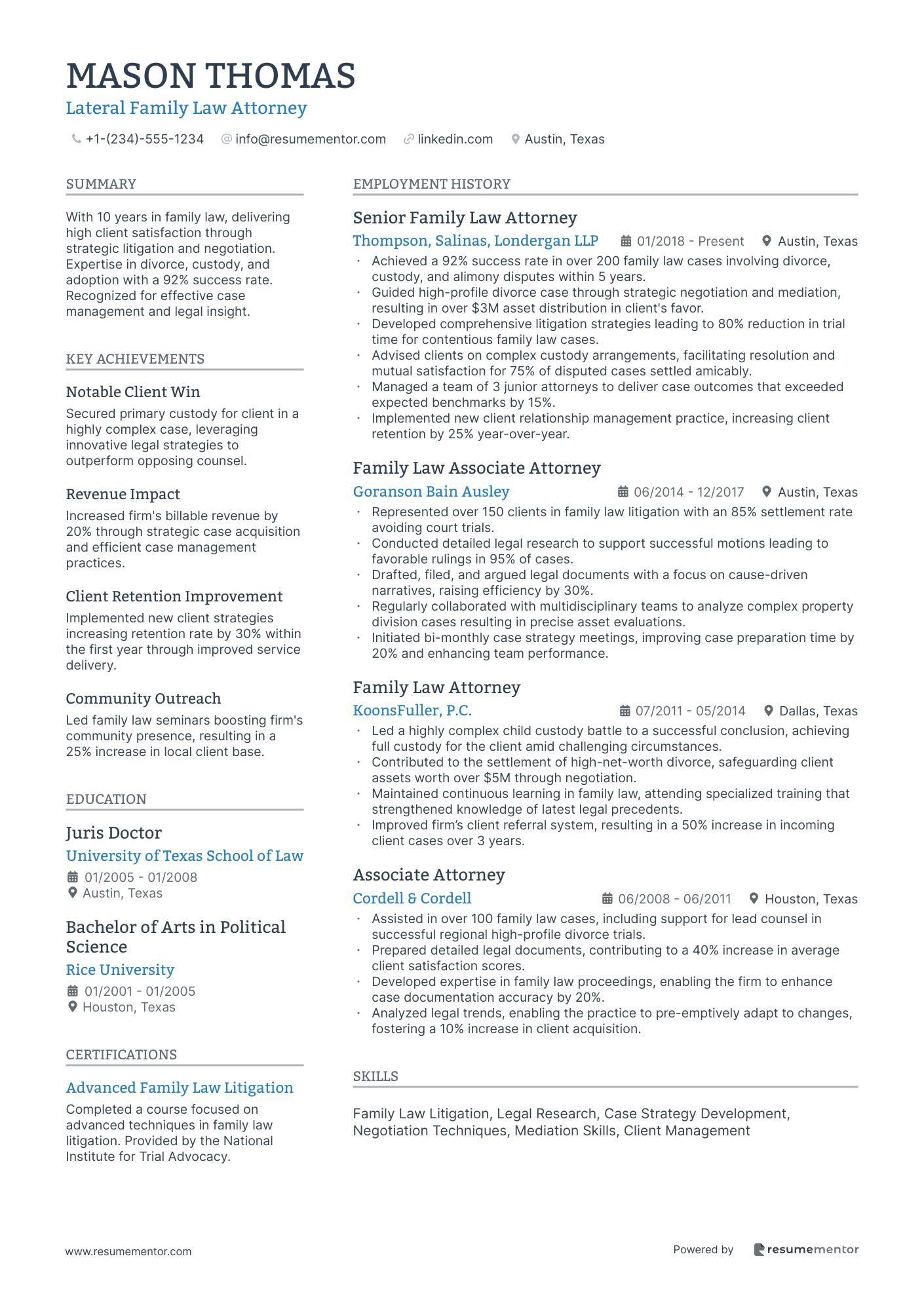 Lateral Family Law Attorney