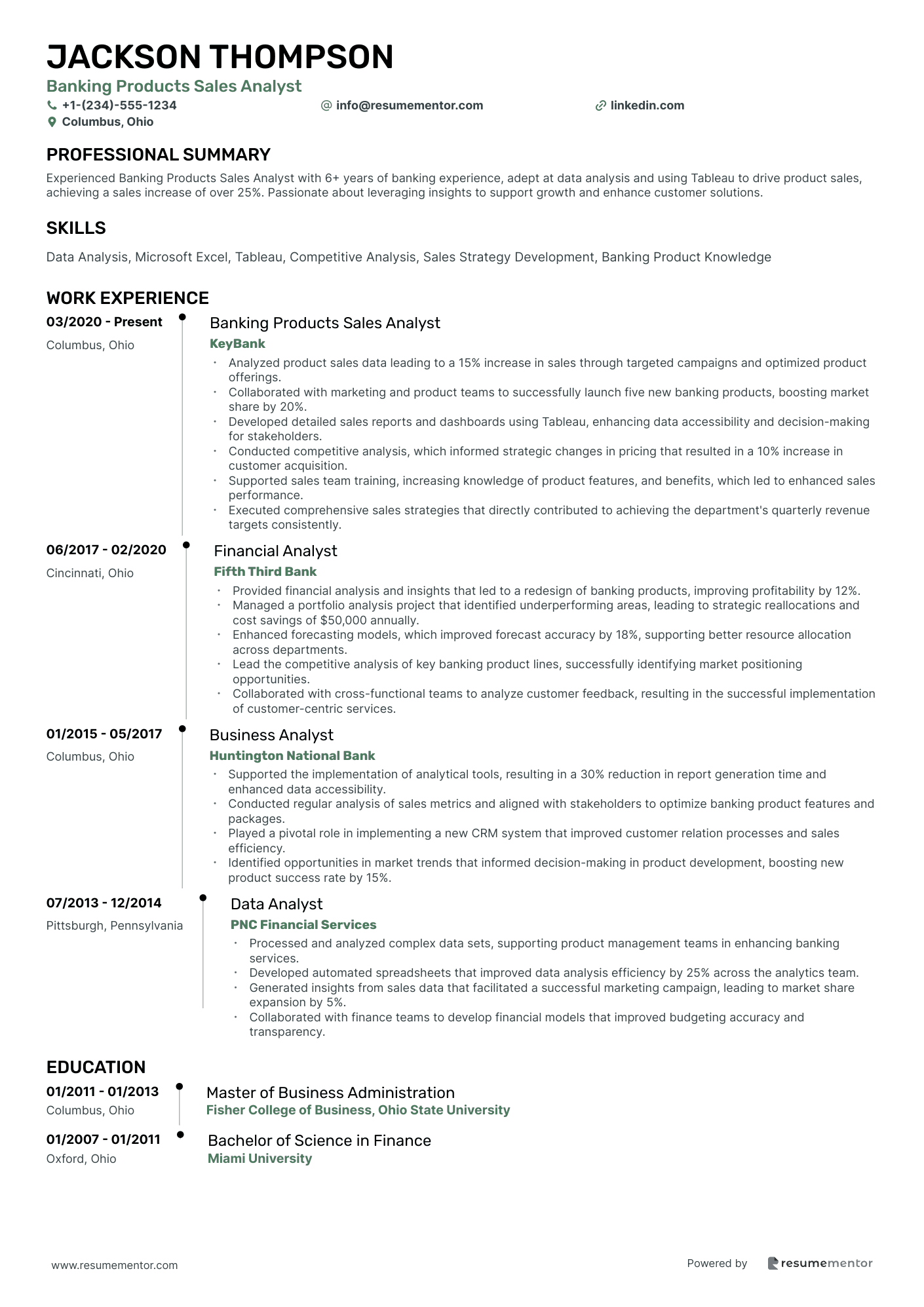 Banking Products Sales Analyst