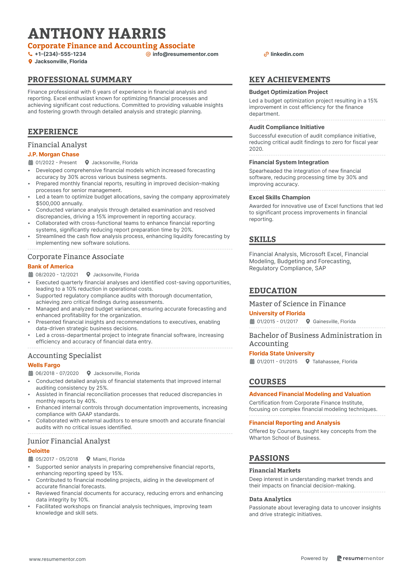 Corporate Finance and Accounting Associate