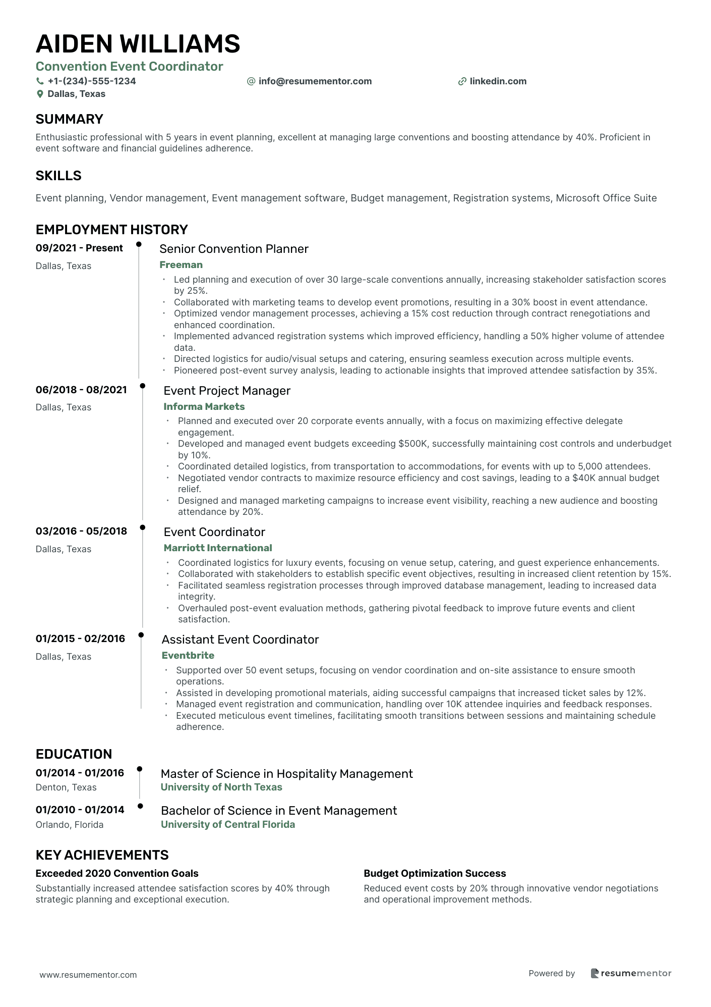Convention Event Coordinator
