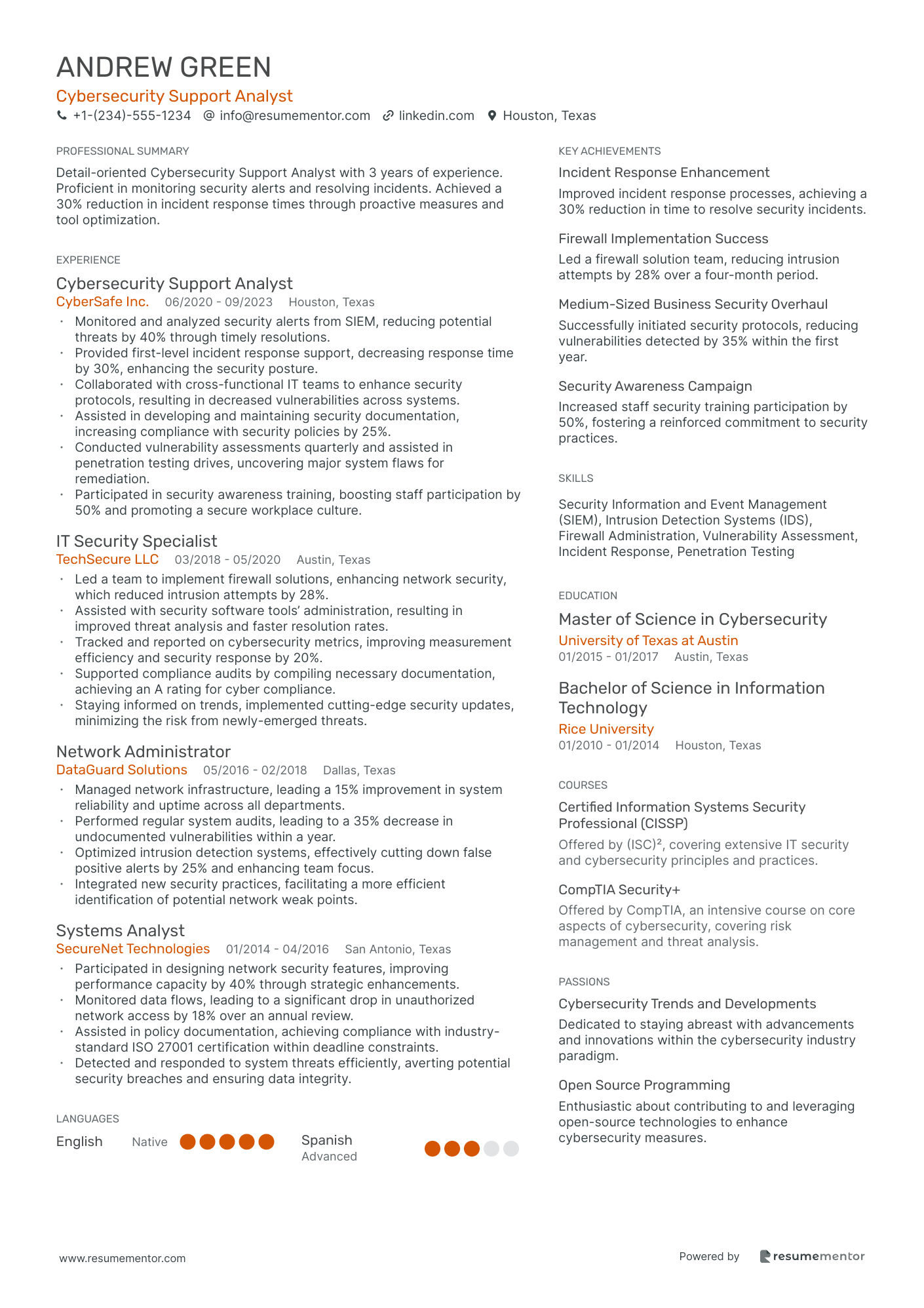 Cybersecurity Support Analyst