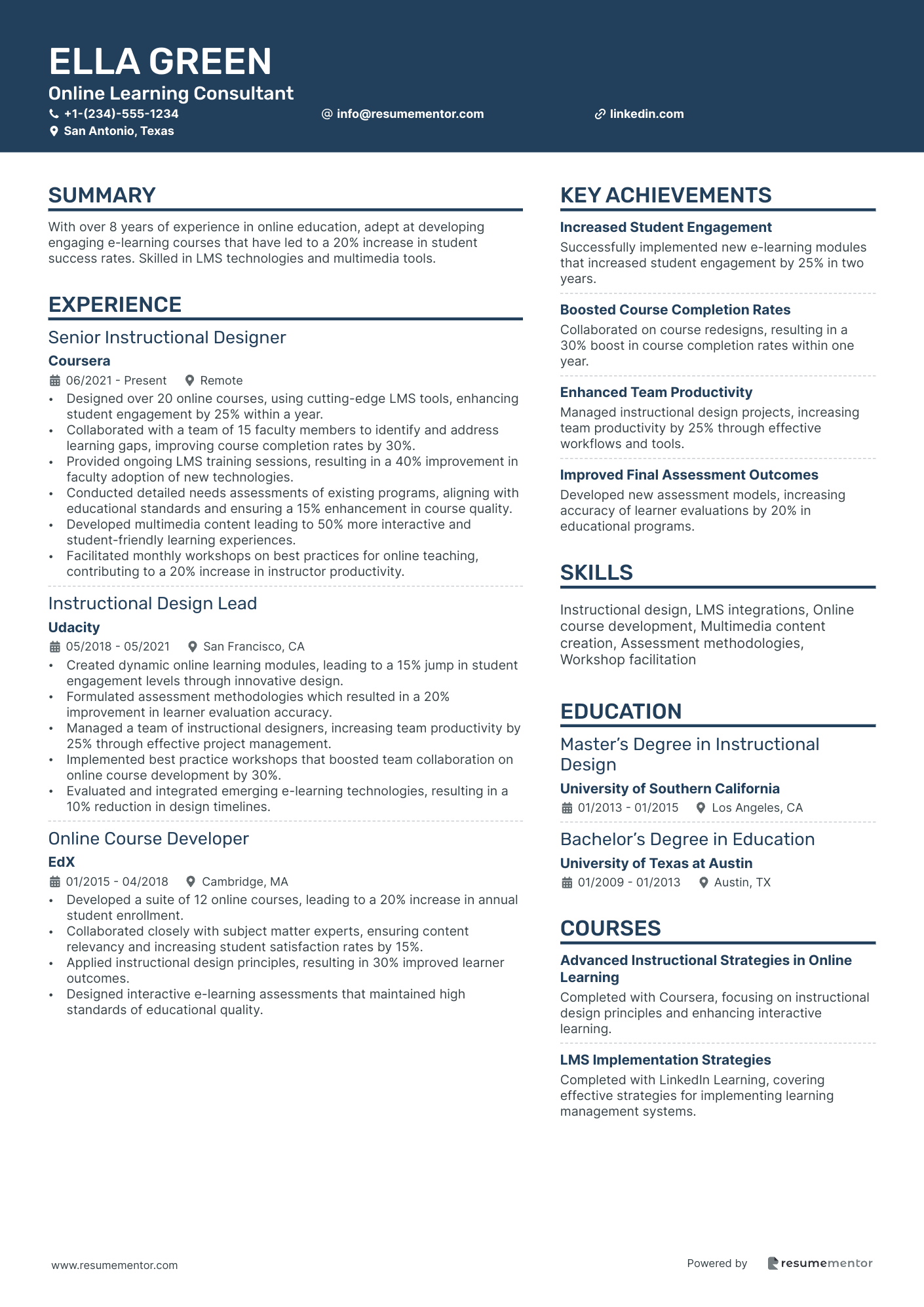 Online Learning Consultant