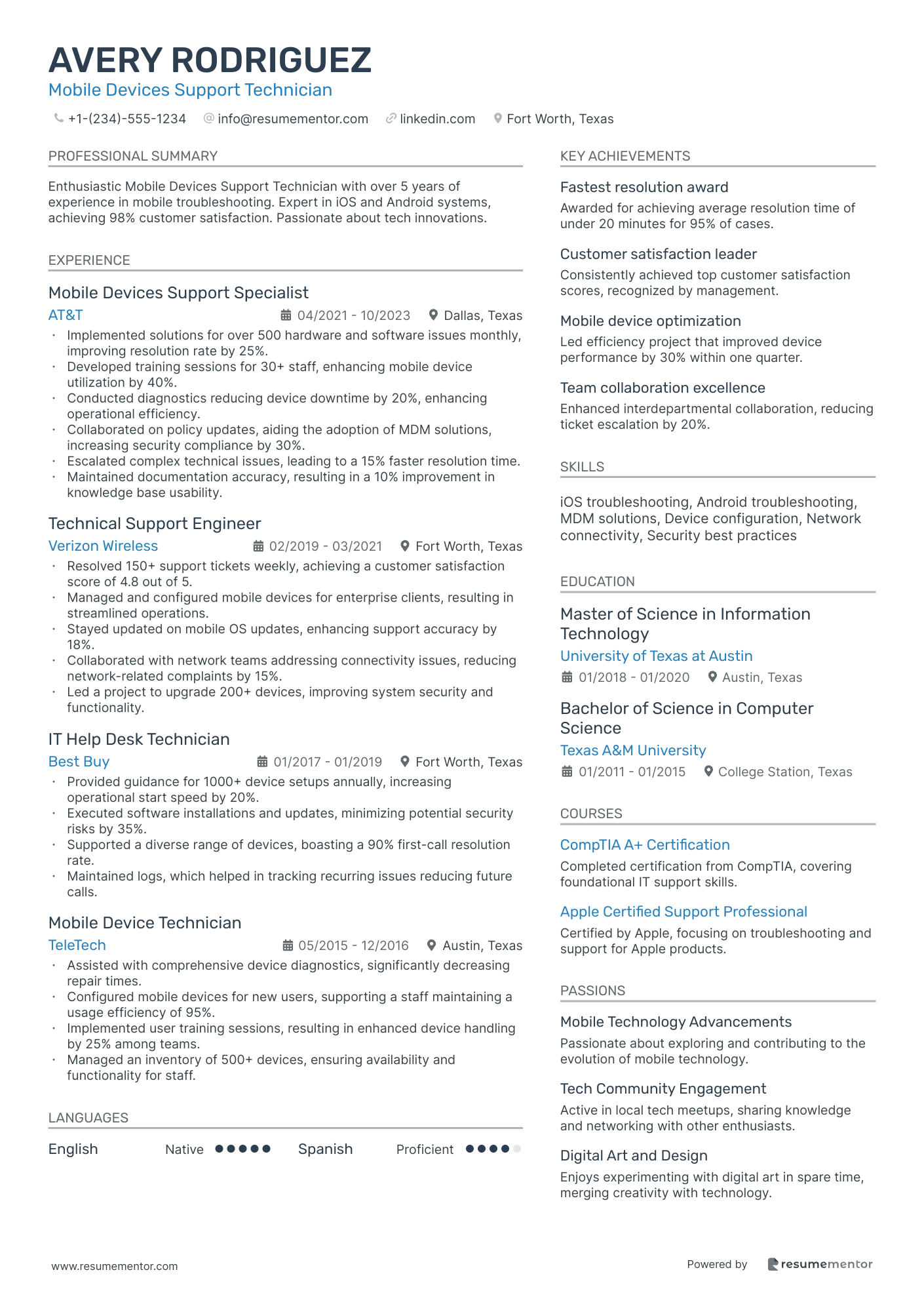 Mobile Devices Support Technician