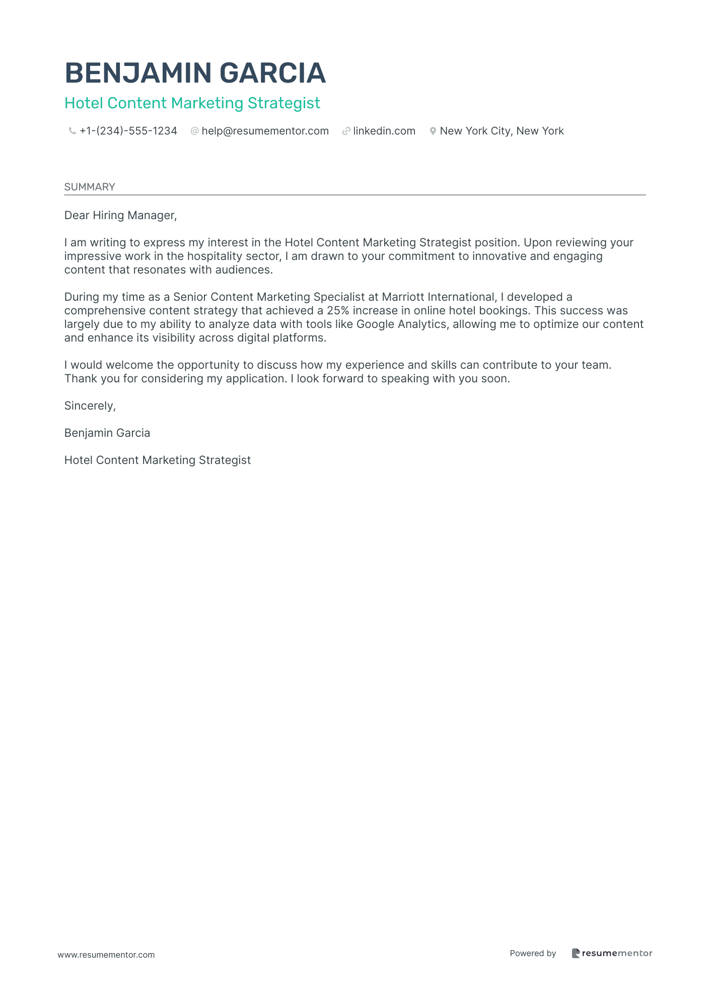 Hotel Content Marketing Strategist