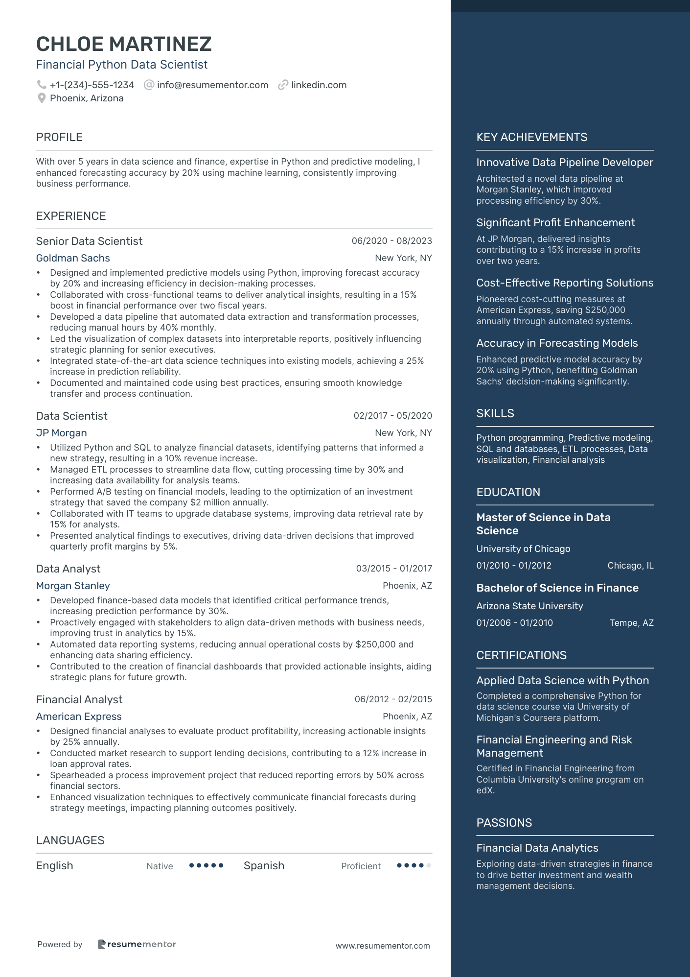Financial Python Data Scientist