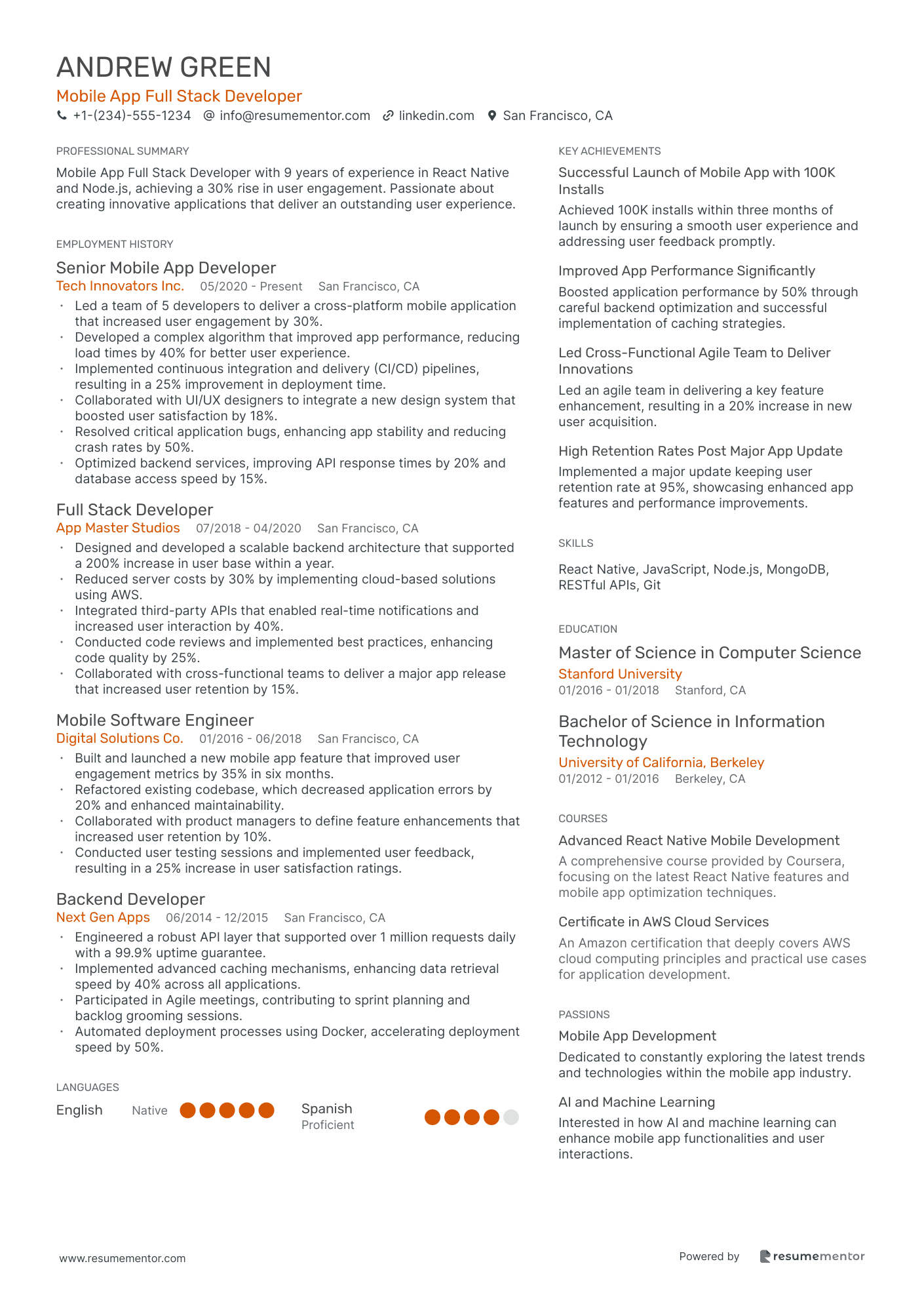 Mobile App Full Stack Developer
