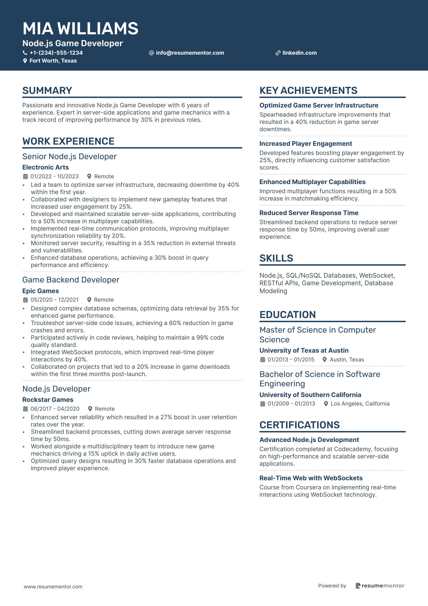 Node.js Game Developer