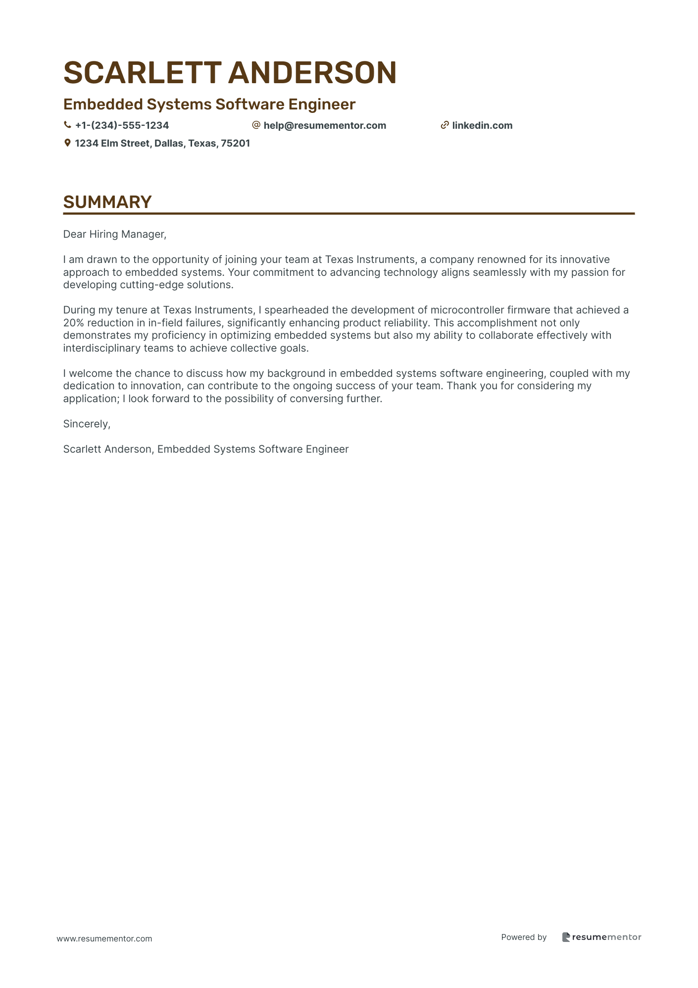 Embedded Systems Software Engineer