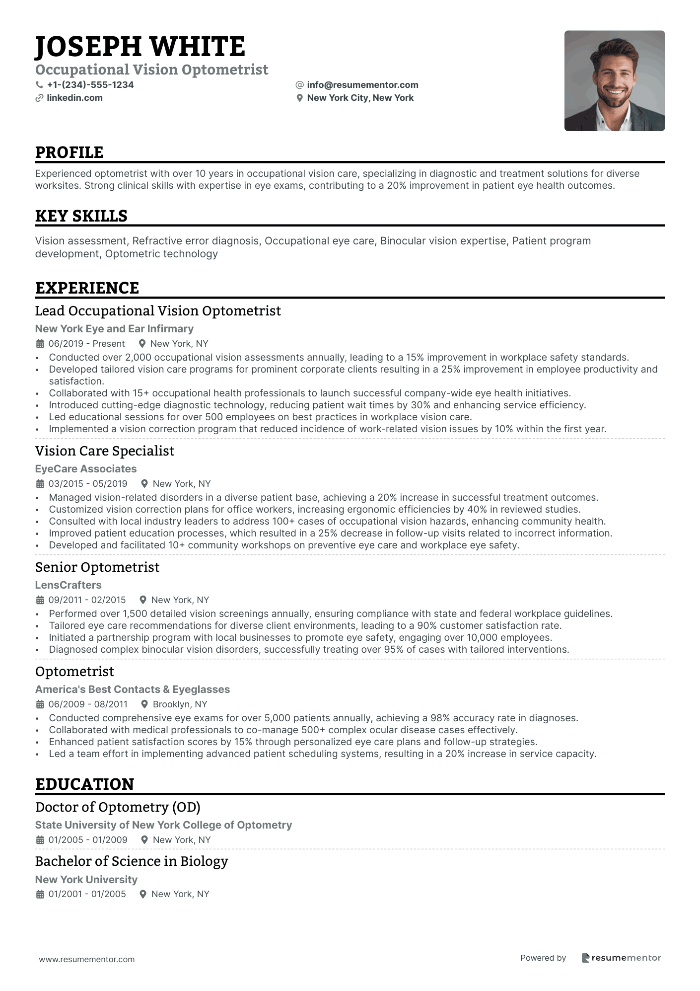 Occupational Vision Optometrist