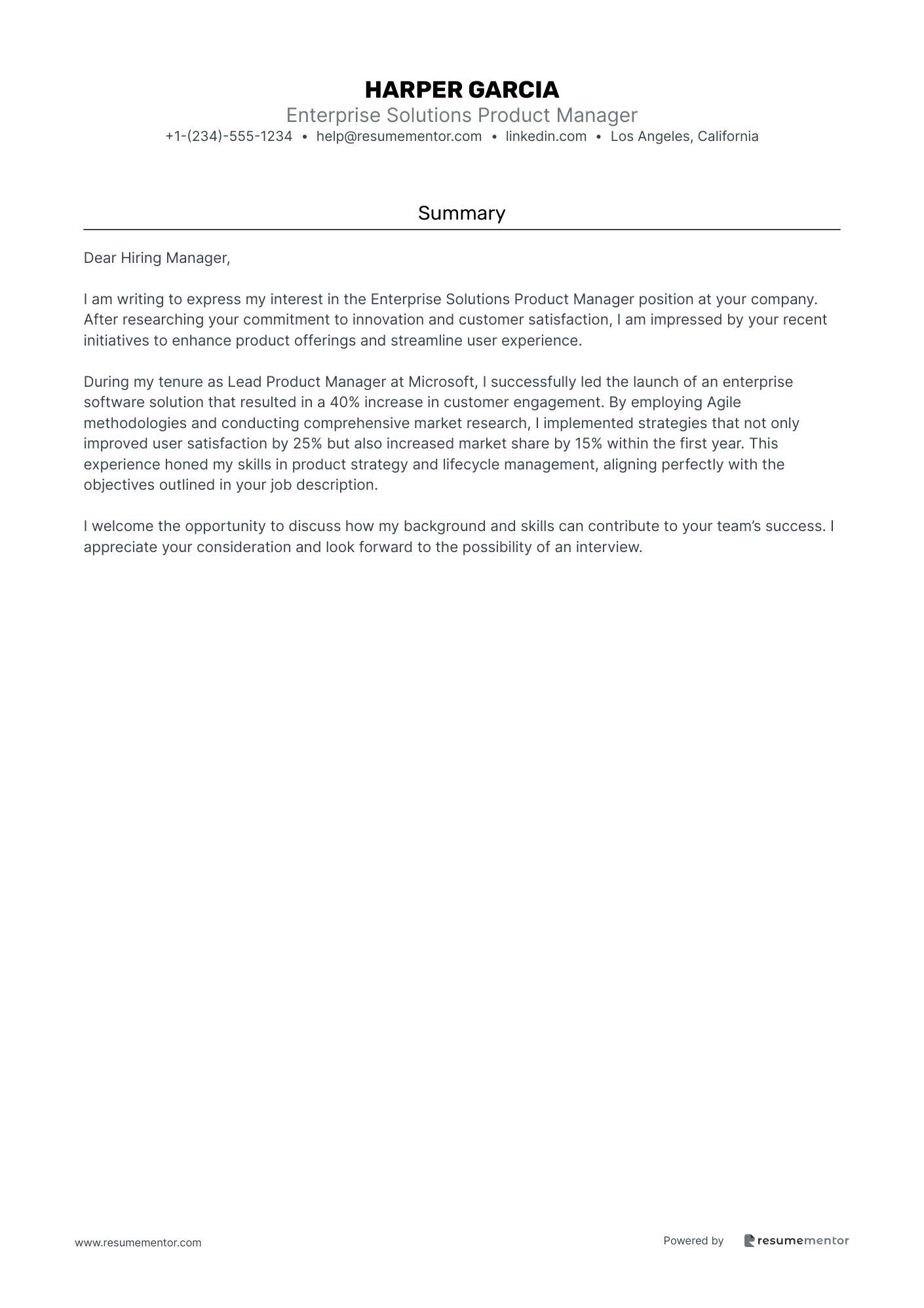 Enterprise Solutions Product Manager