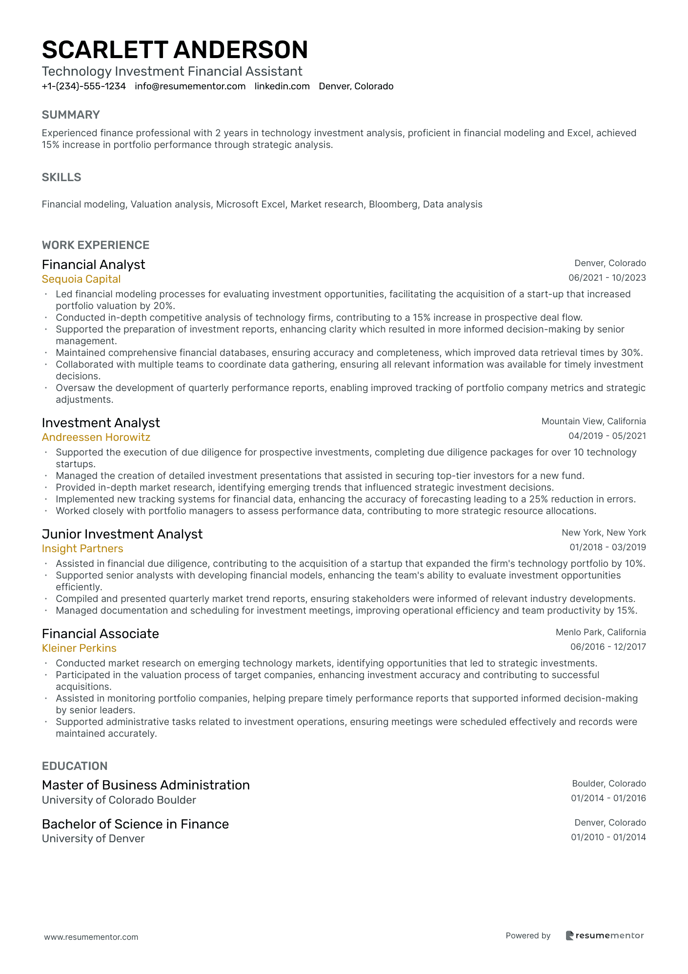 Technology Investment Financial Assistant