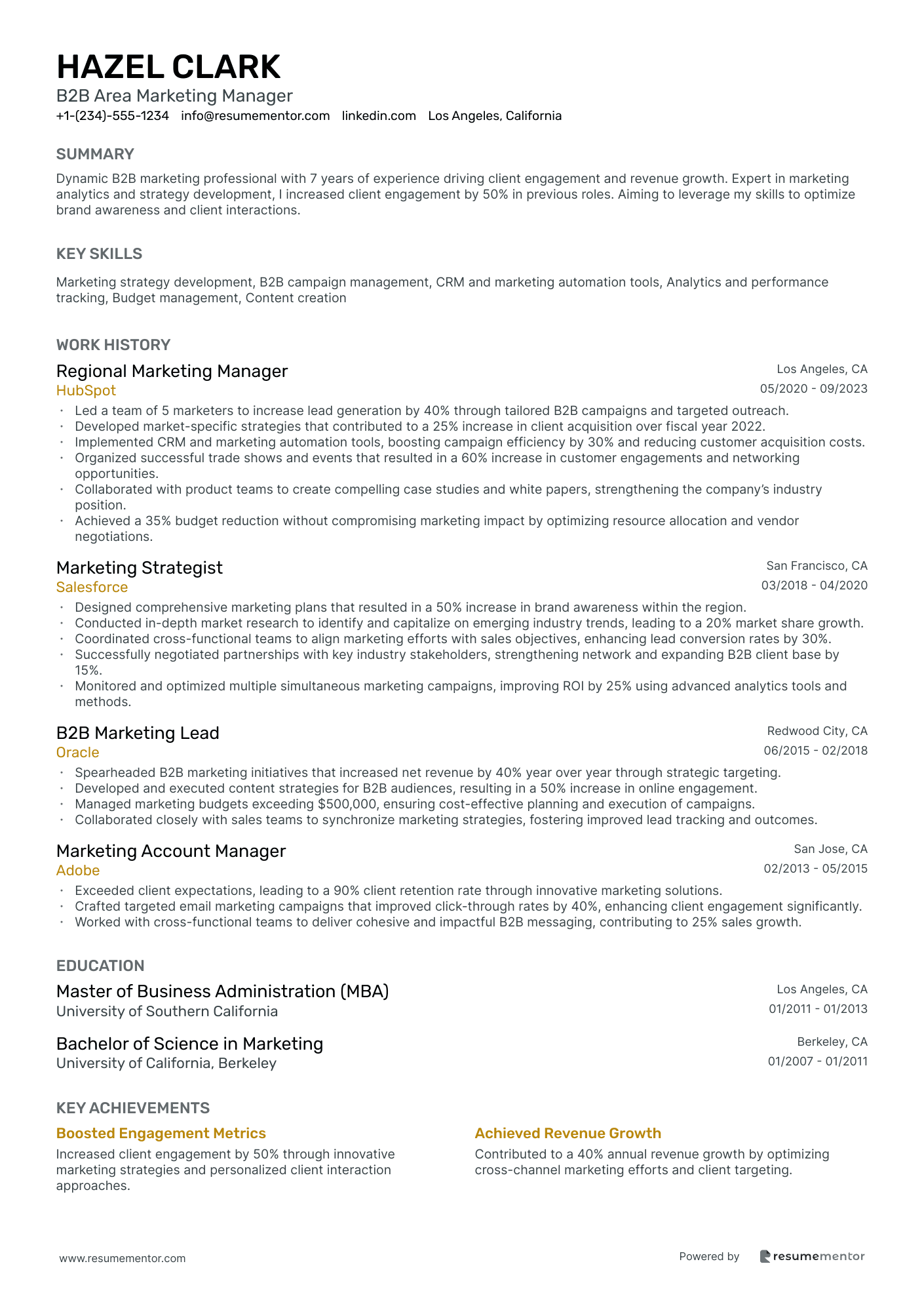B2B Area Marketing Manager