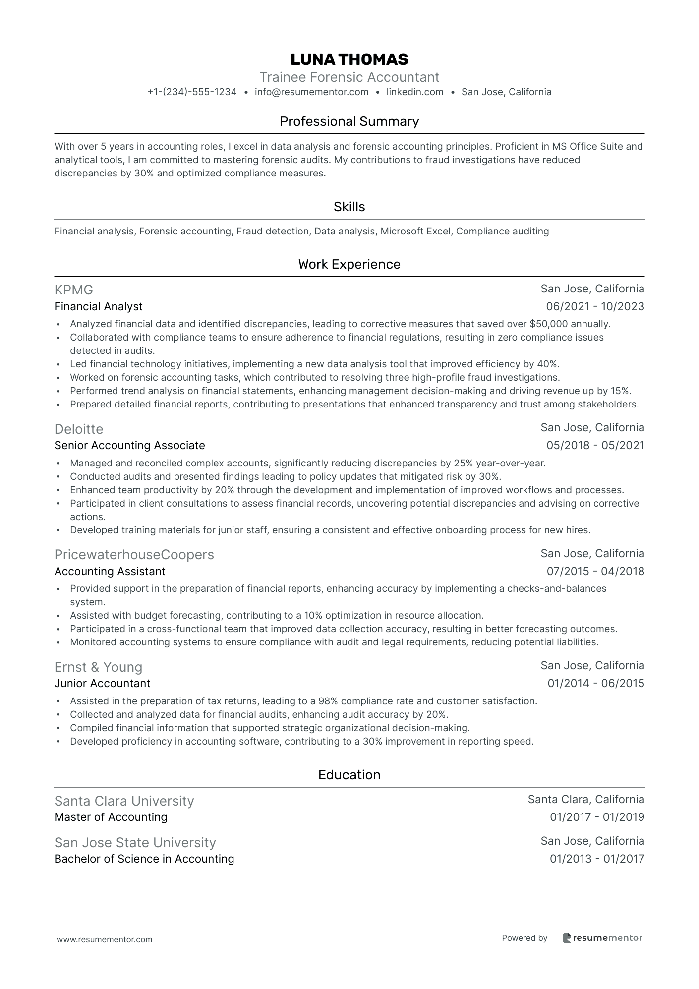 Trainee Forensic Accountant