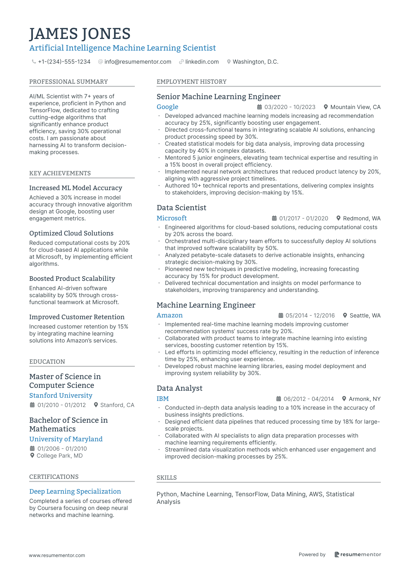 Artificial Intelligence Machine Learning Scientist