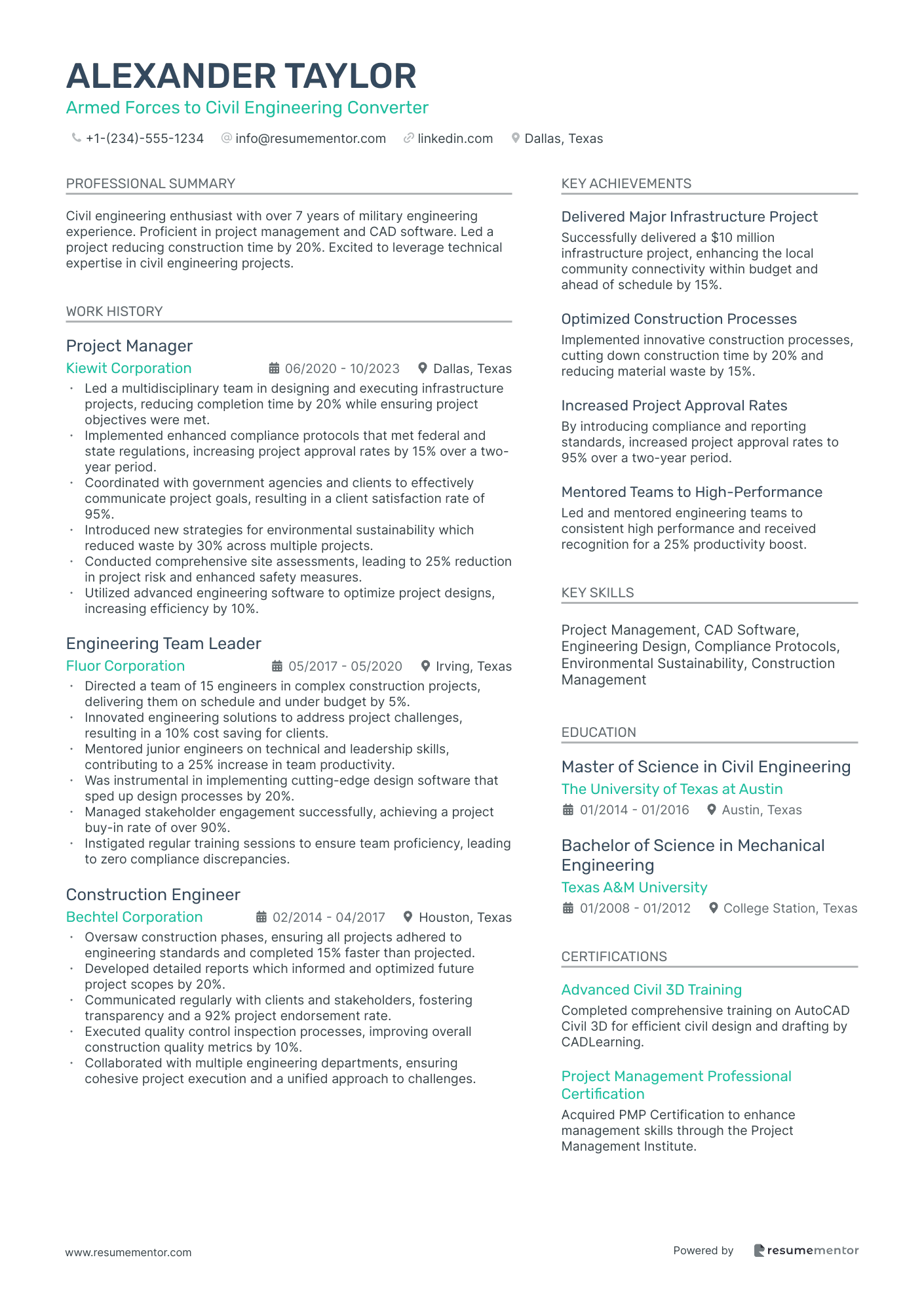 Armed Forces to Civil Engineering Converter