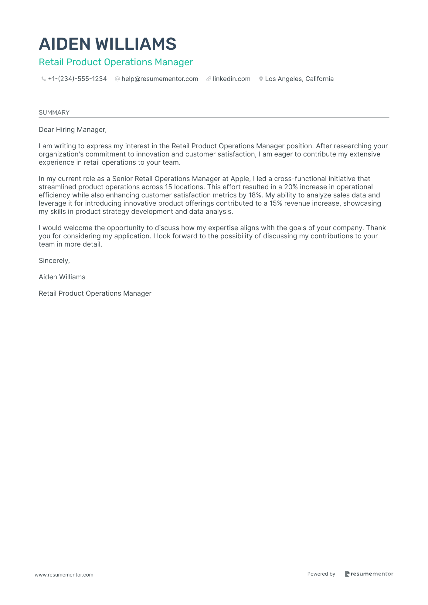 Retail Product Operations Manager