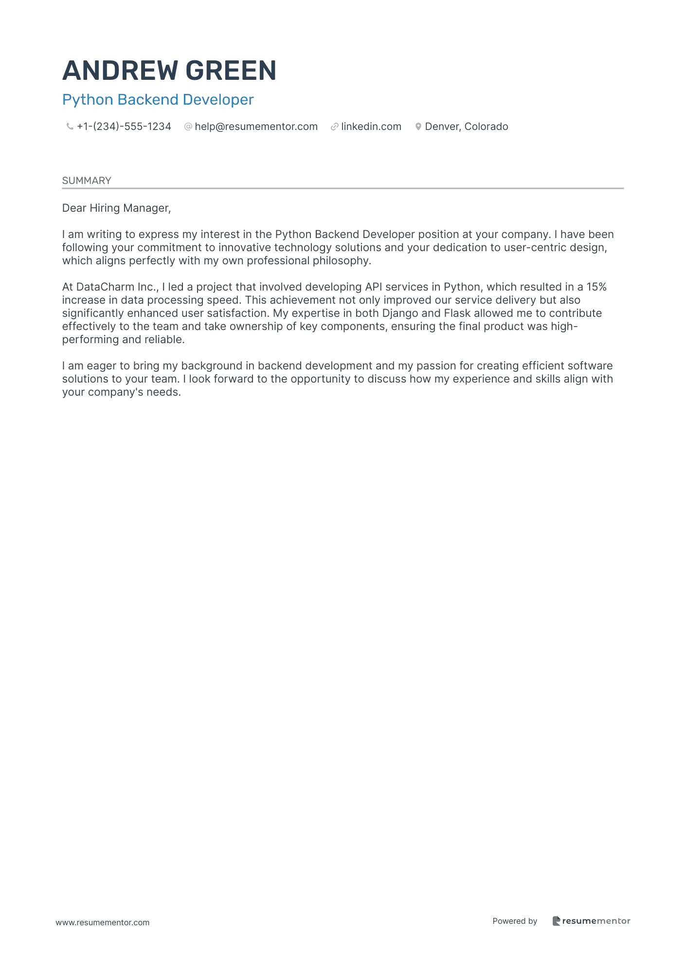 Python Backend Developer