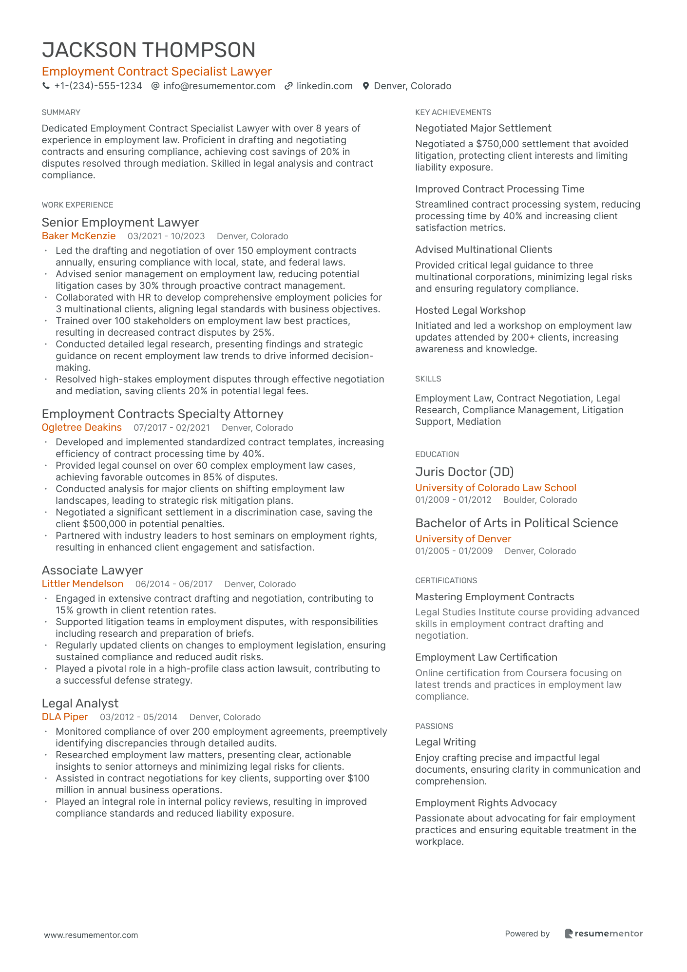 Employment Contract Specialist Lawyer