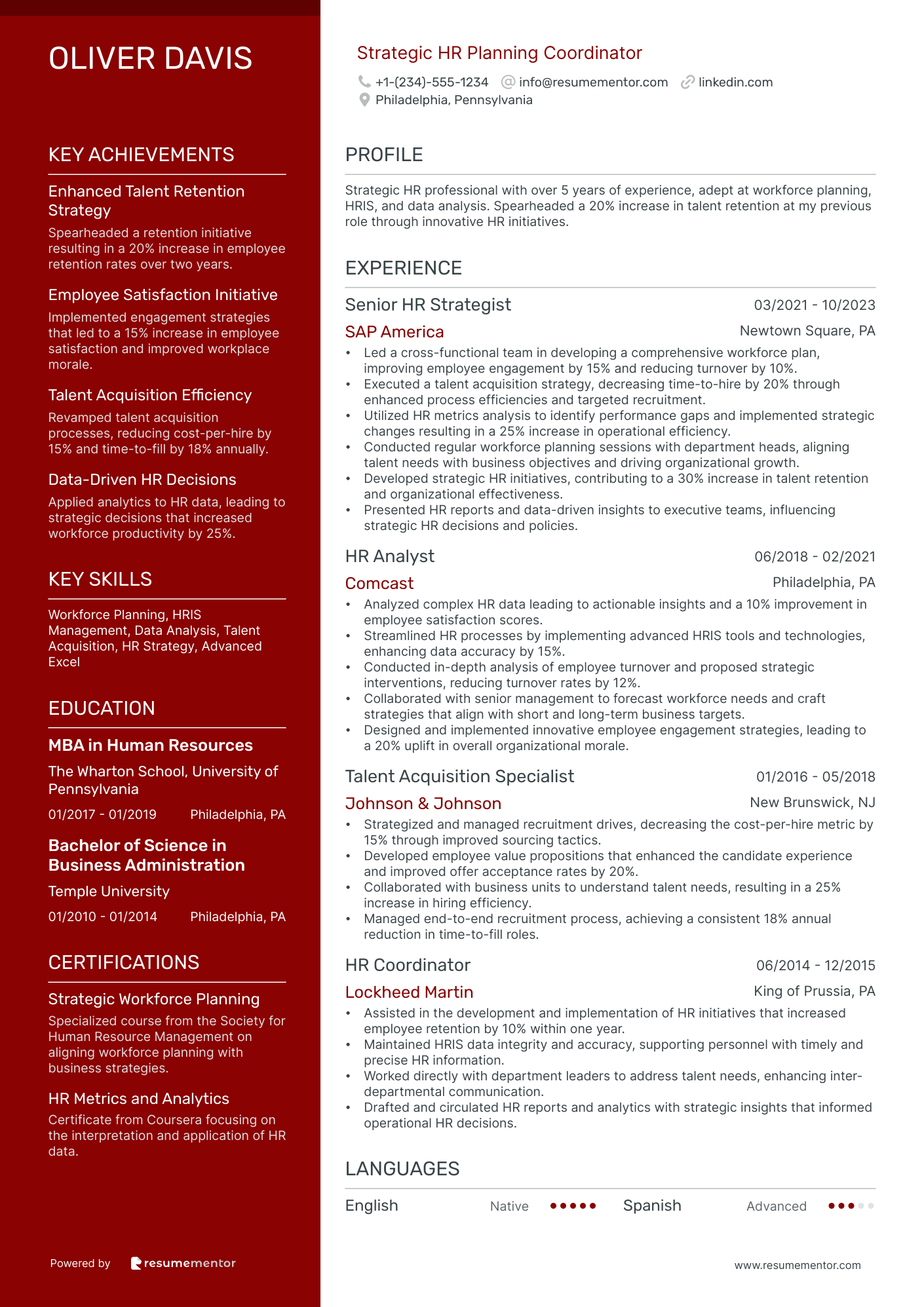 Strategic HR Planning Coordinator