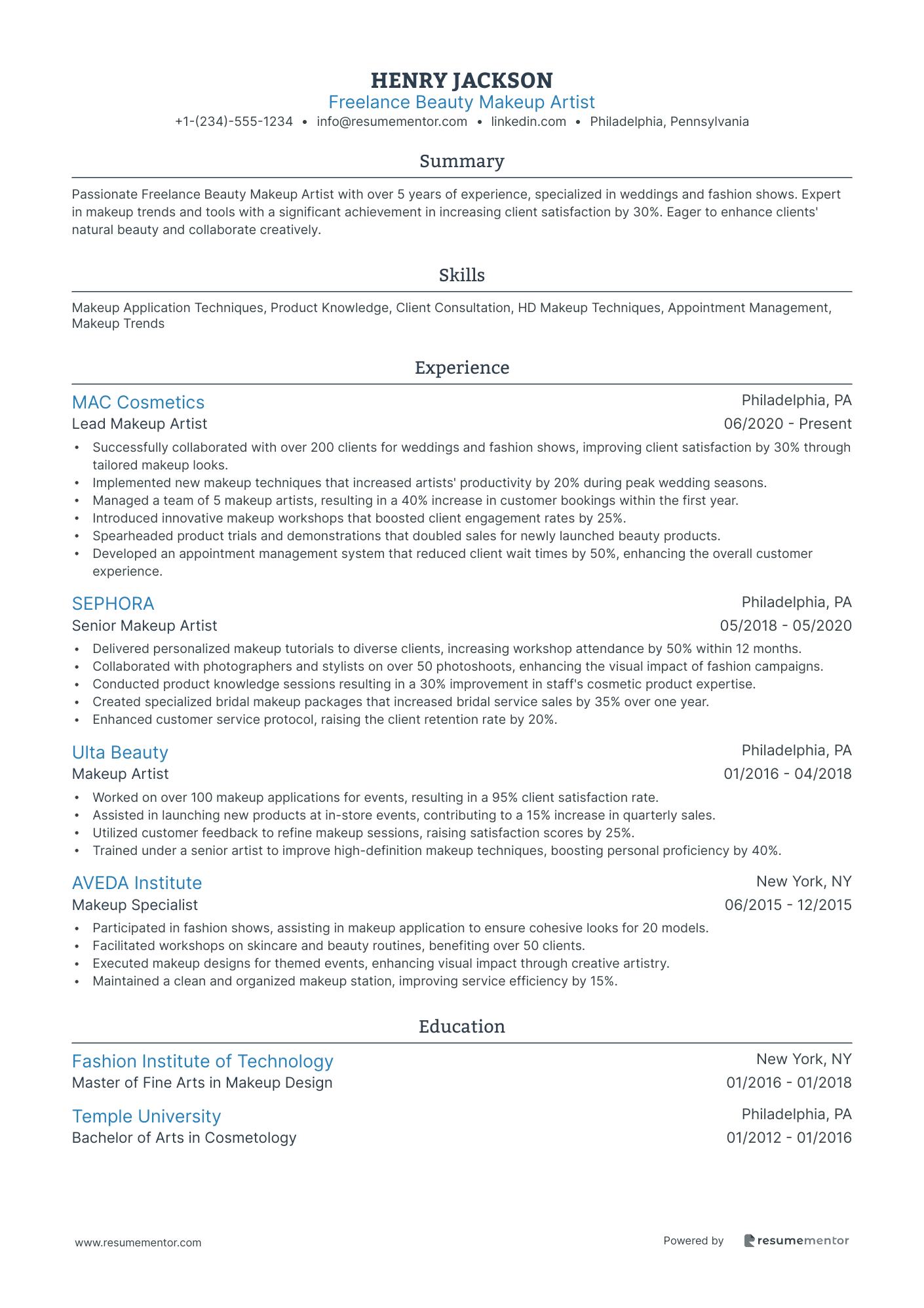 Freelance Beauty Makeup Artist
