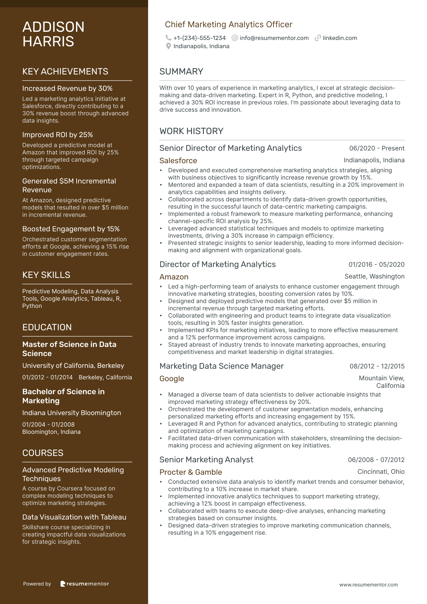Chief Marketing Analytics Officer