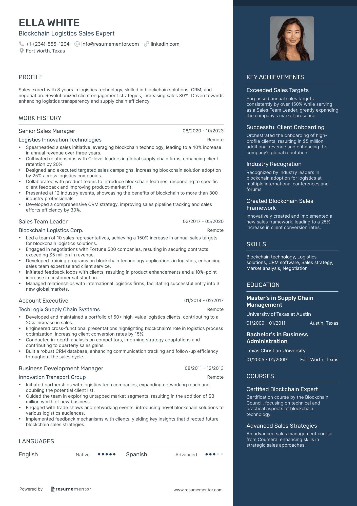 Blockchain Logistics Sales Expert