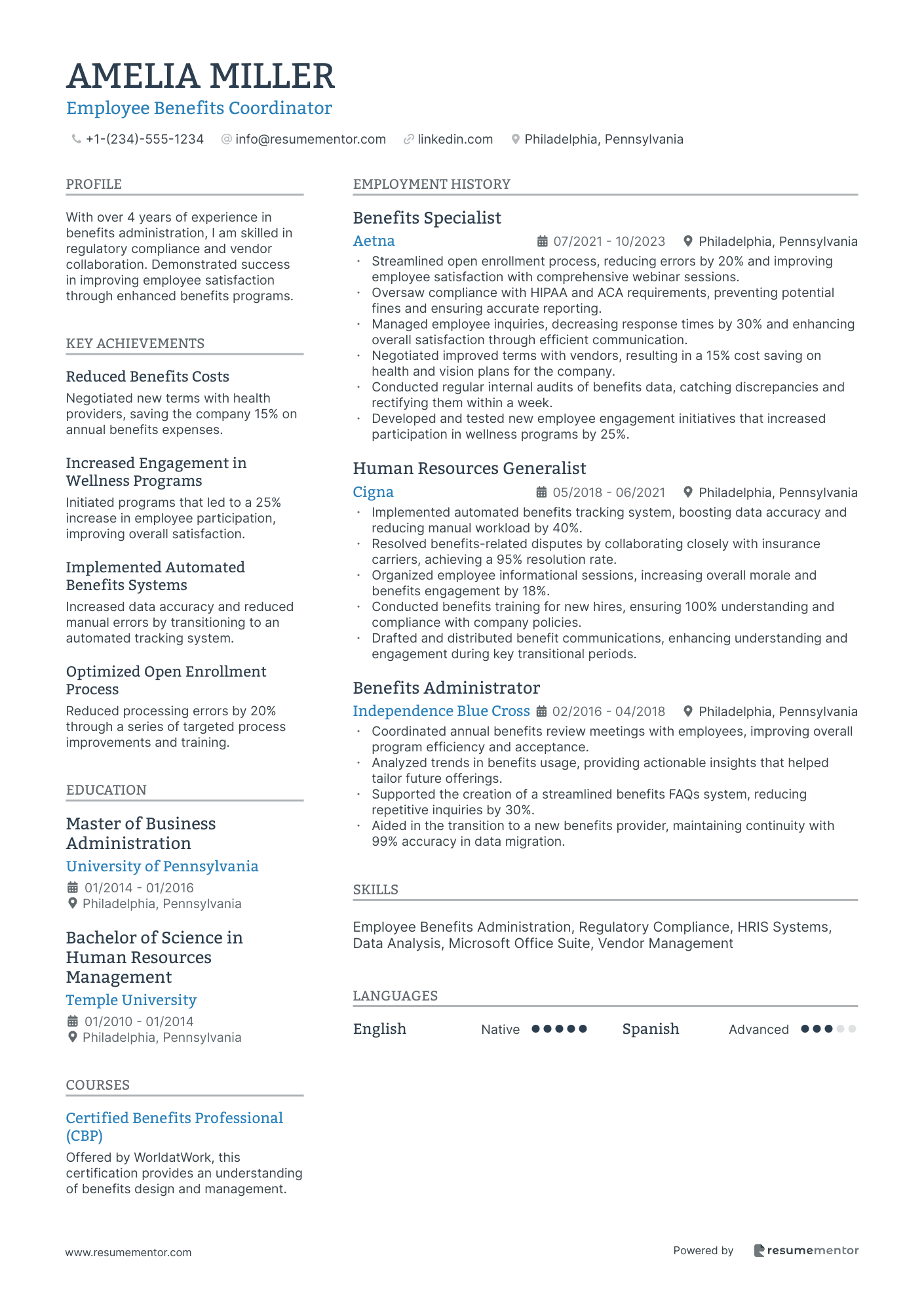 Employee Benefits Coordinator