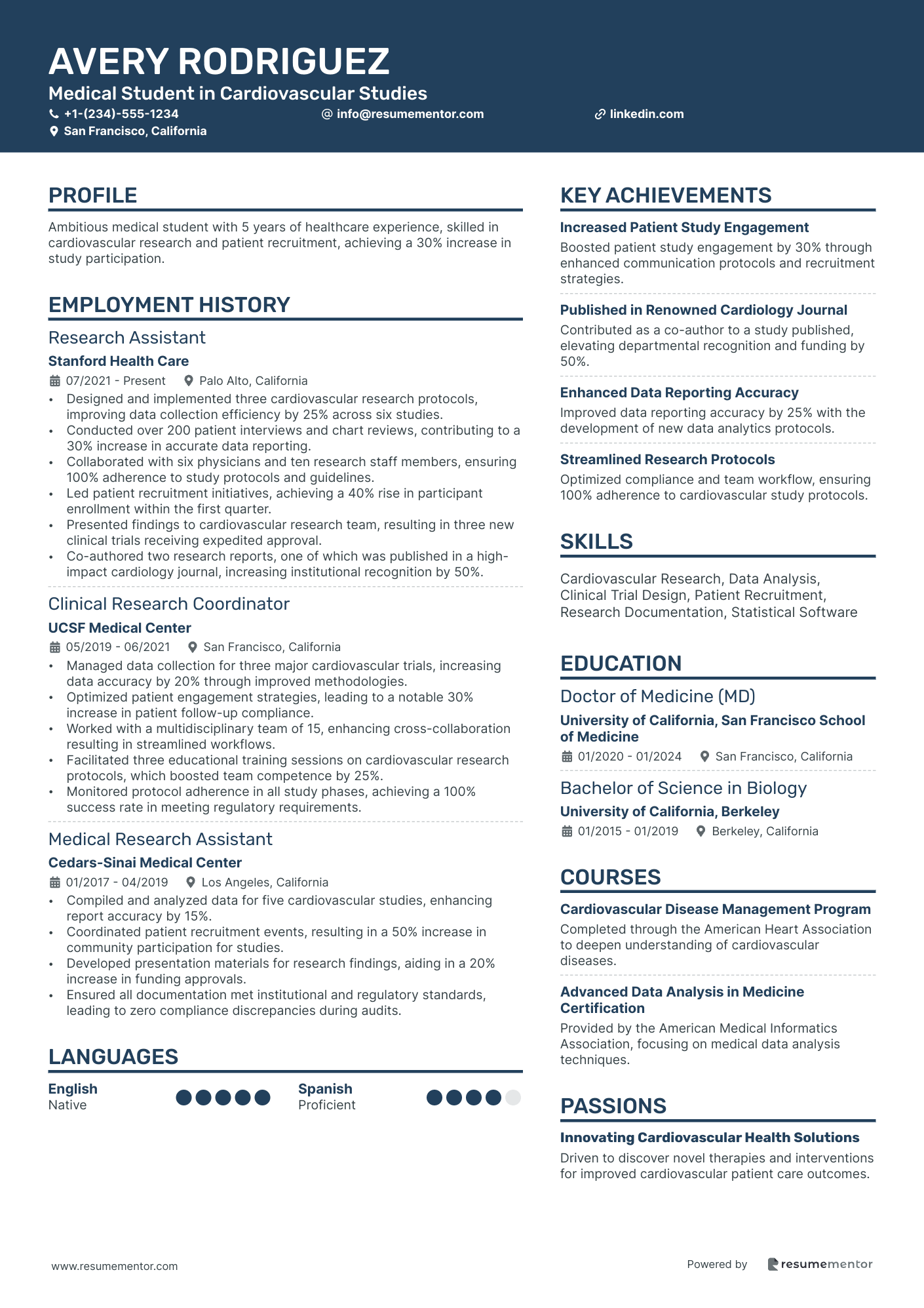 Medical Student in Cardiovascular Studies