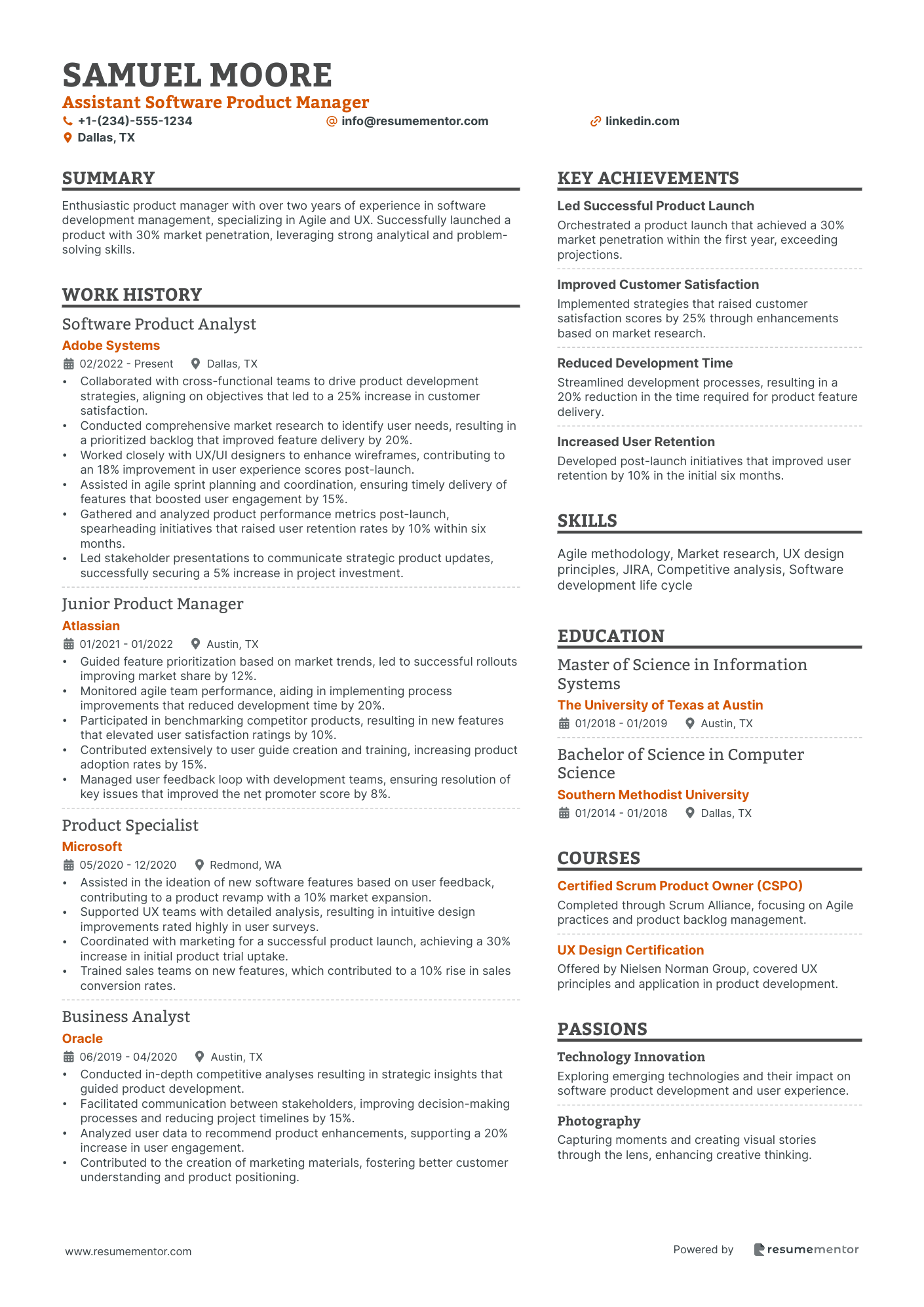 Assistant Software Product Manager