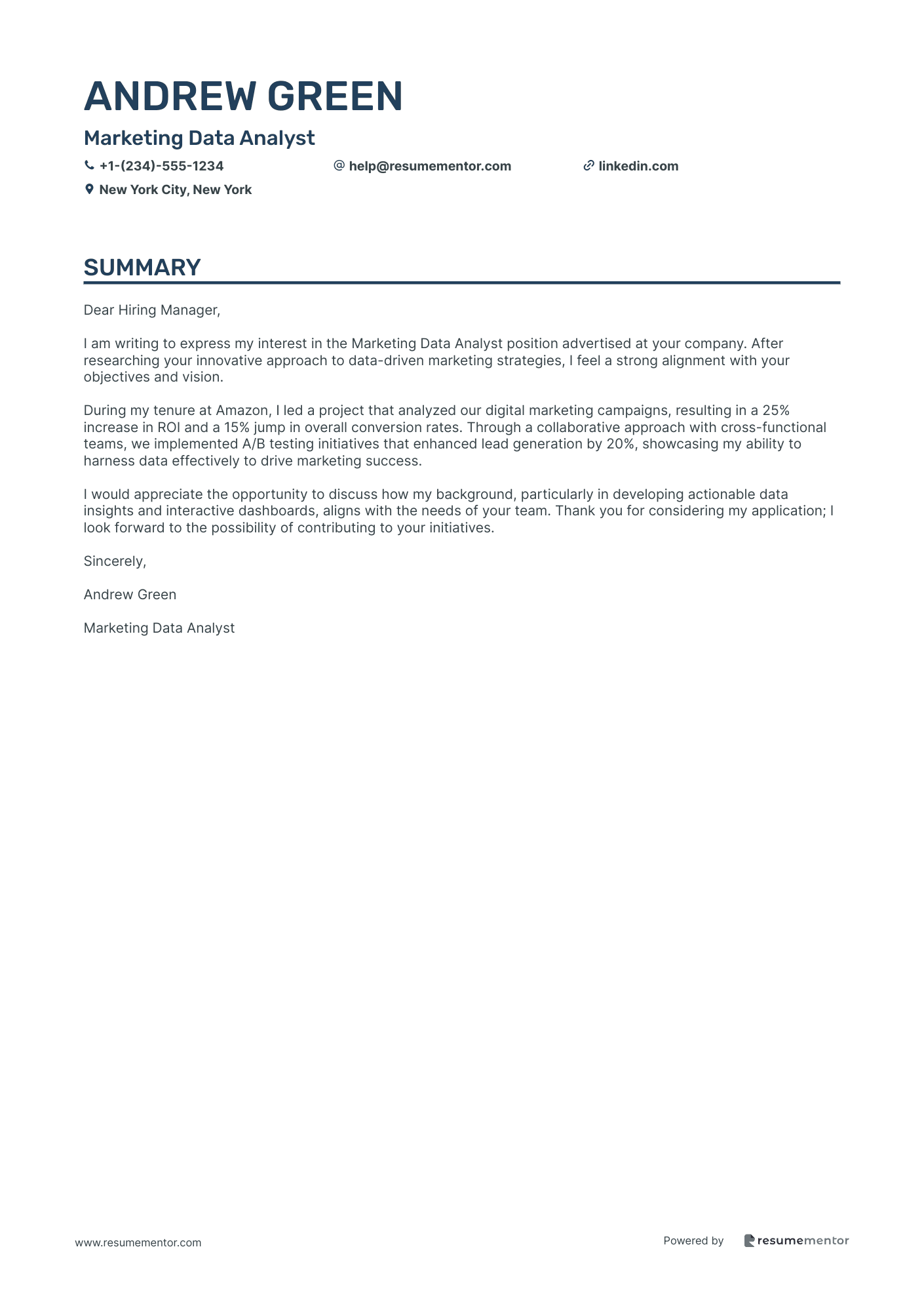 Marketing Data Analyst