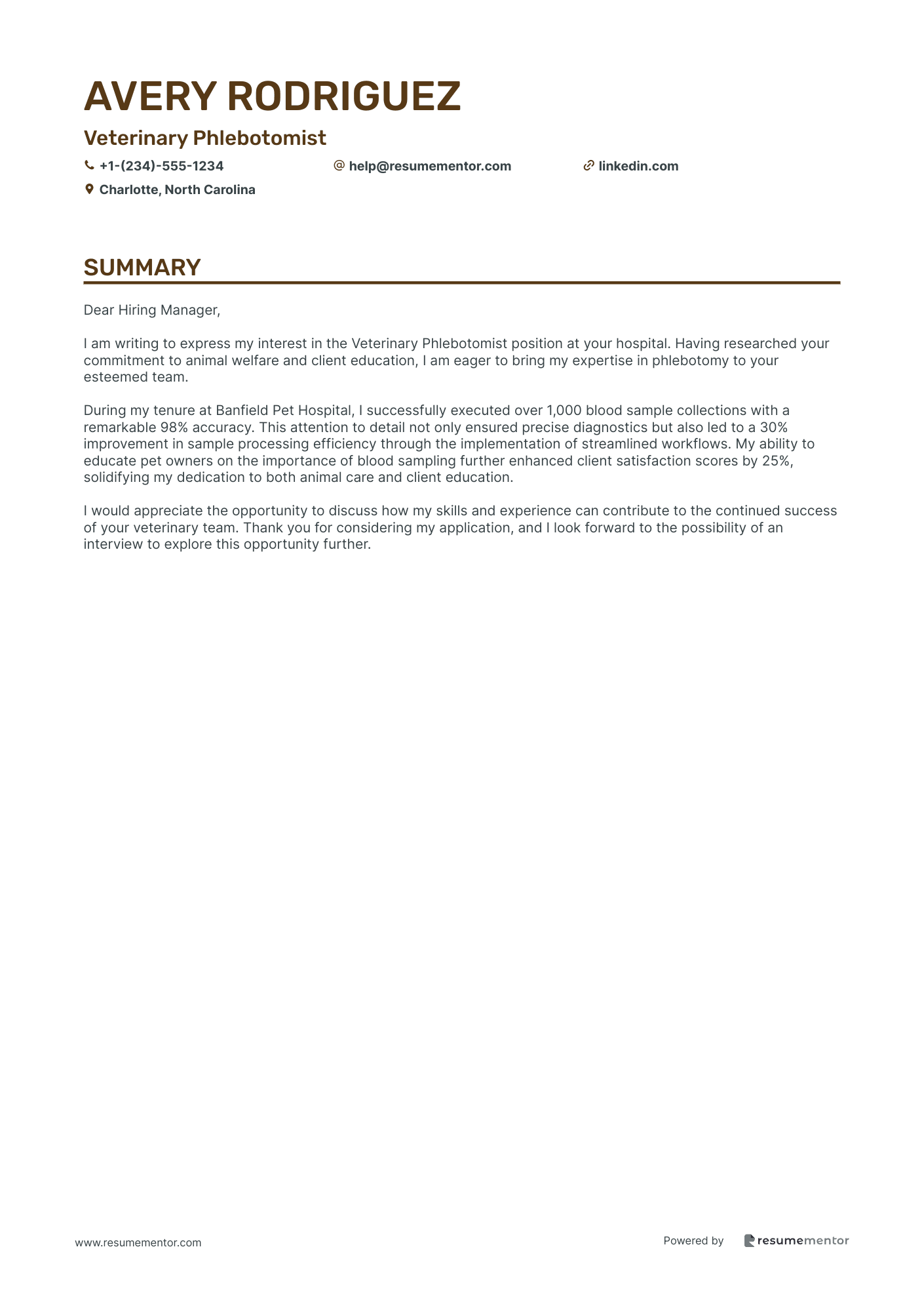Veterinary Phlebotomist