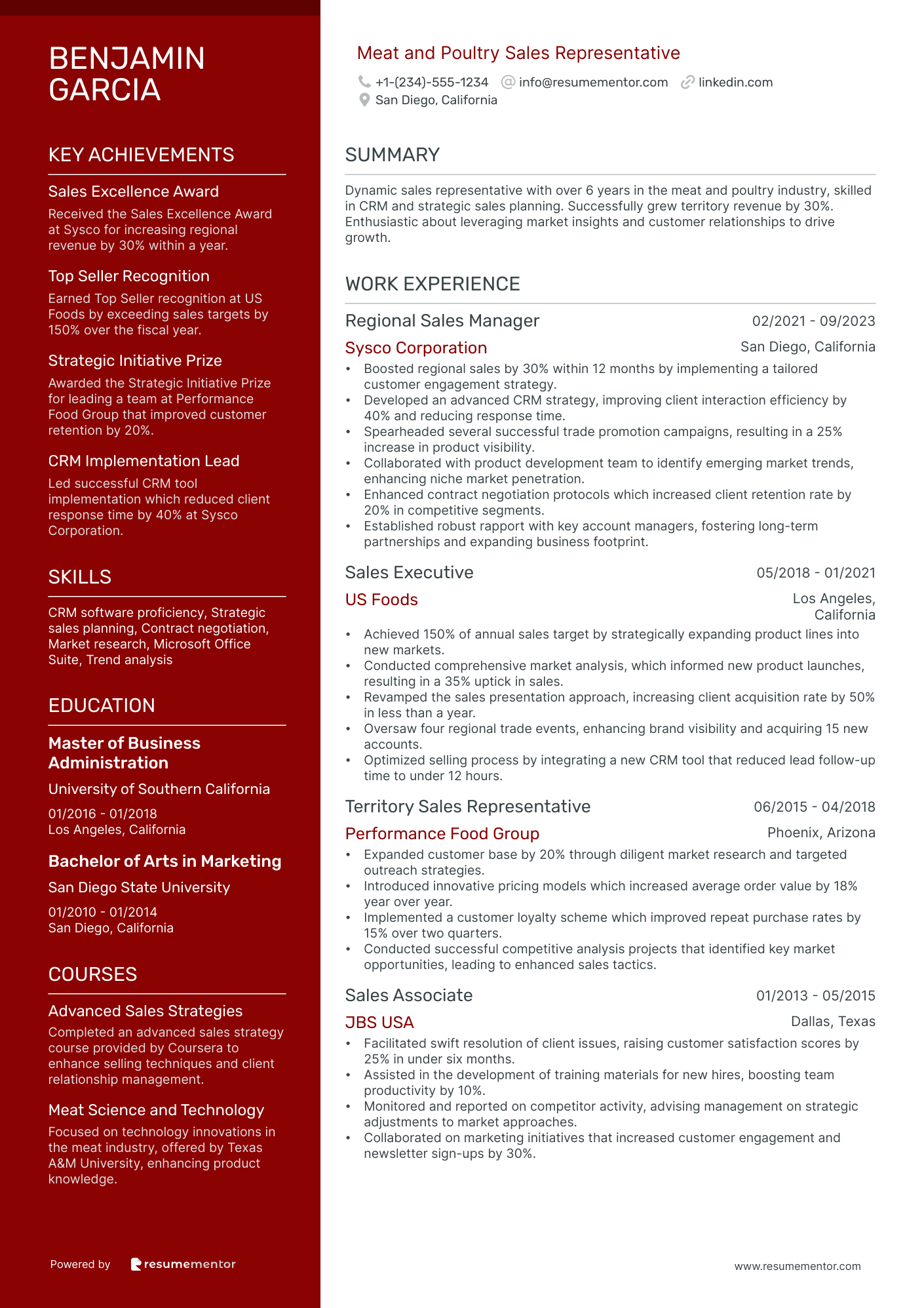 Meat and Poultry Sales Representative