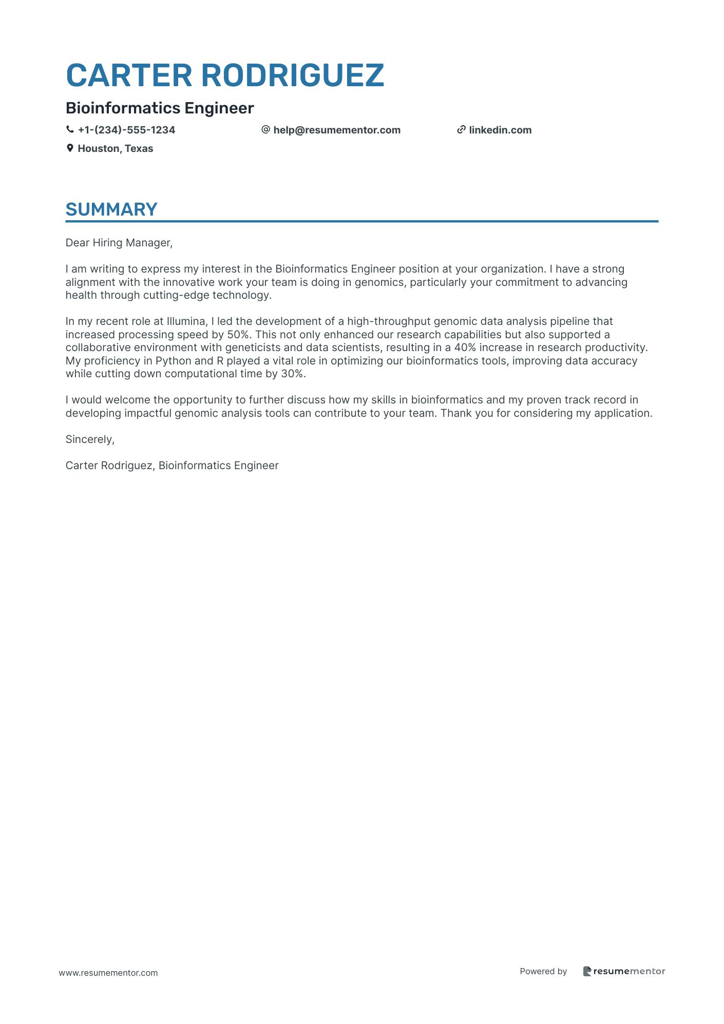 Bioinformatics Engineer